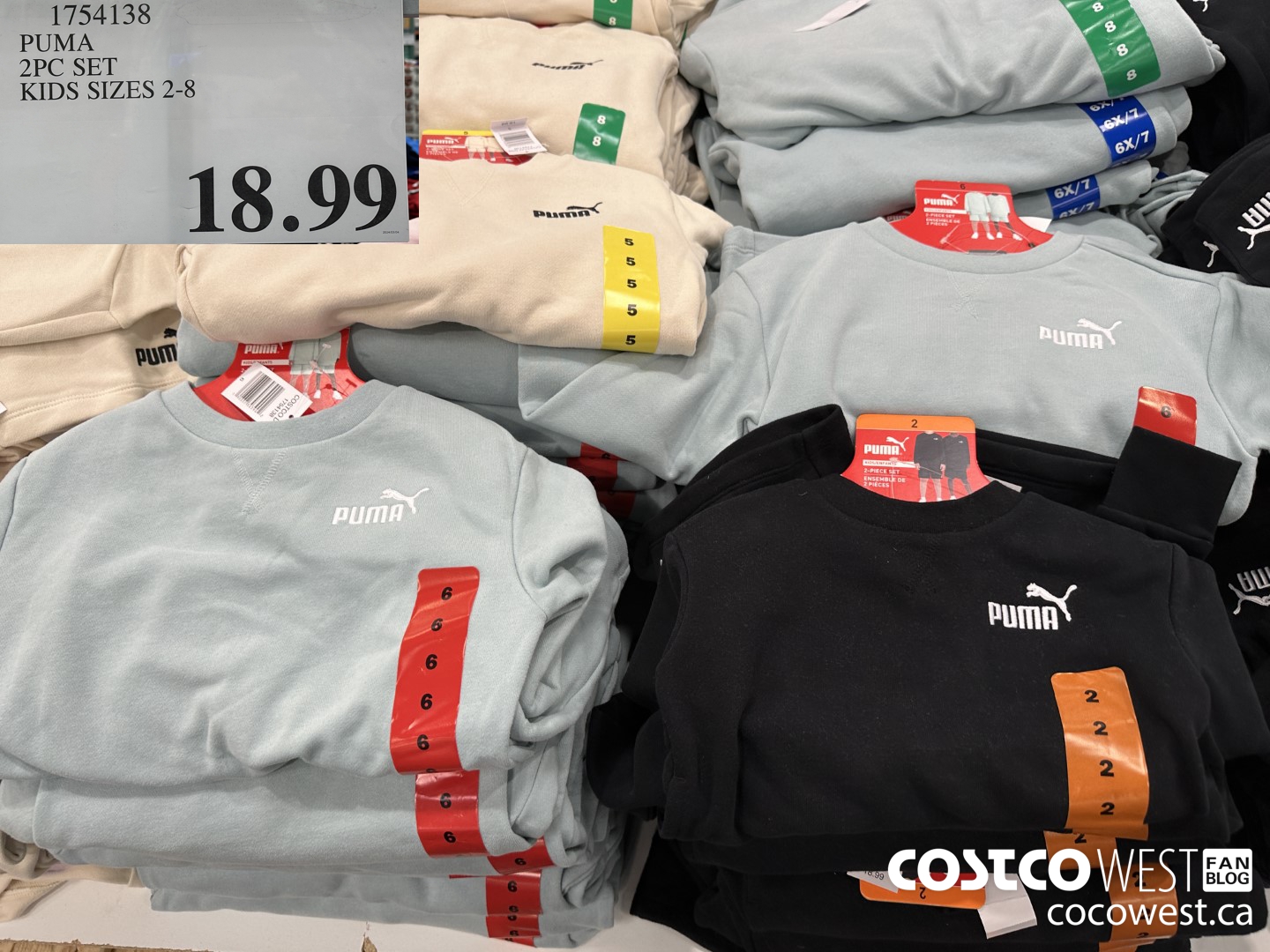 1754138 PUMA 2PC SET KIDS SIZES 2-8 $18.99