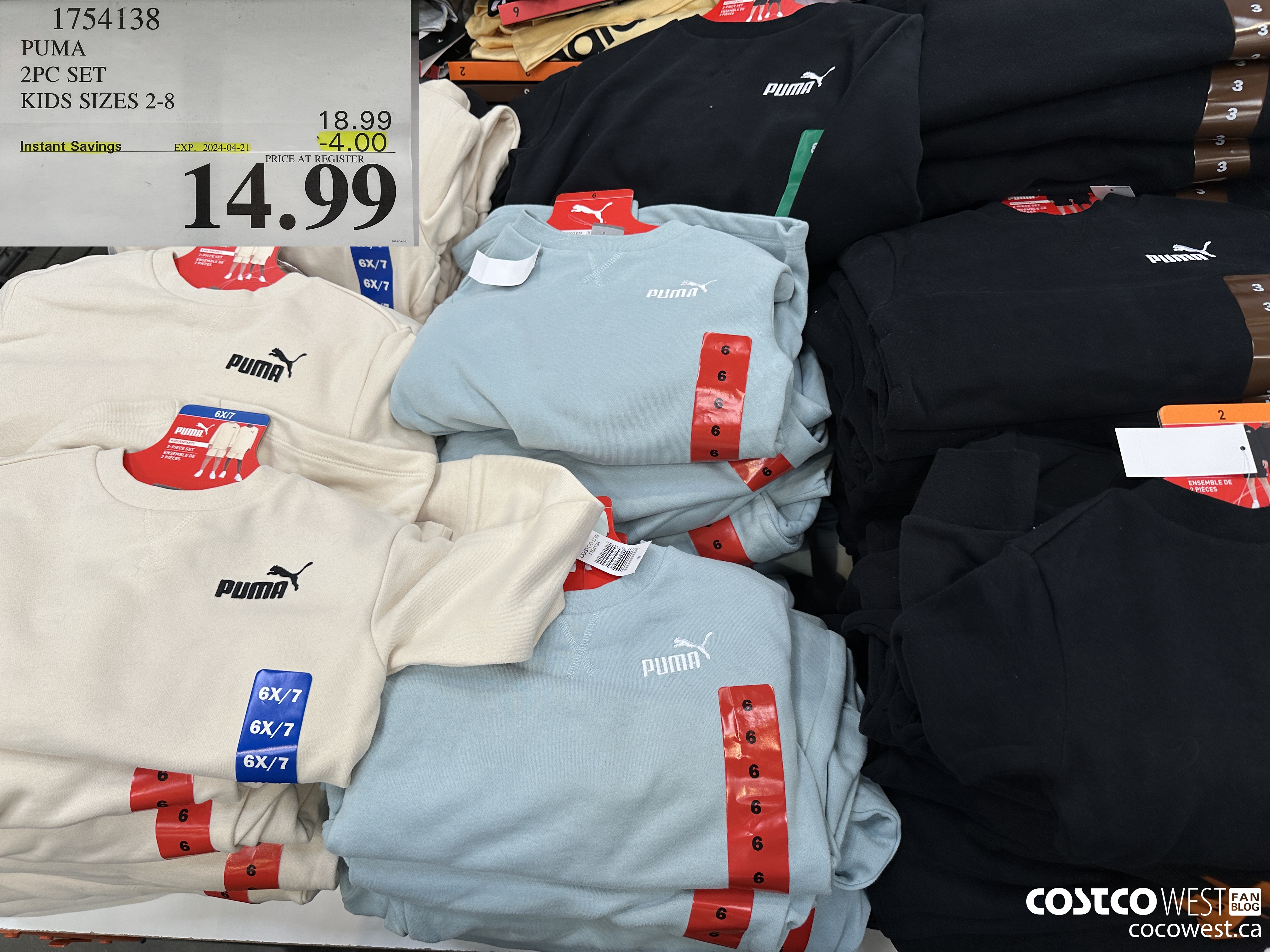 1754138 PUMA 2PC SET KIDS SIZES 2-8 ($4.00 INSTANT SAVINGS EXPIRES ON 2024-04-21) $14.99