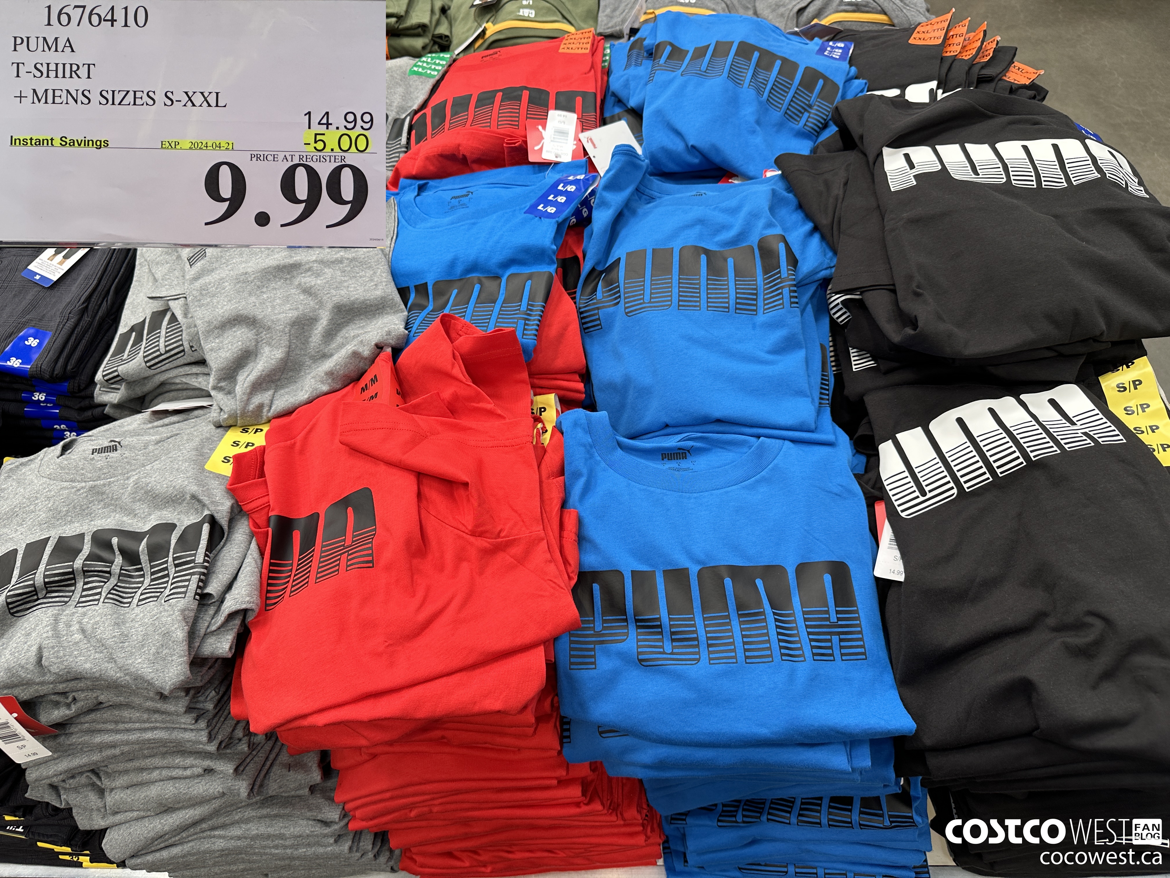 1676410 PUMA T-SHIRT MENS SIZES S-XXL ($5.00 INSTANT SAVINGS EXPIRES ON 2024-04-21) $9.99