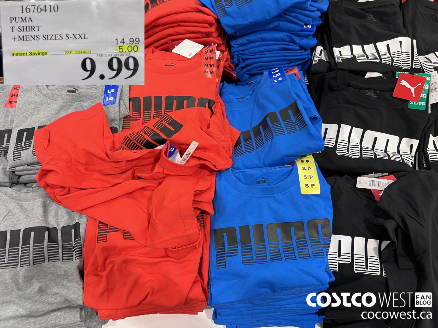 1676410 PUMA T-SHIRT MENS SIZES S-XXL ($5.00 INSTANT SAVINGS EXPIRES ON 2024-04-21) $9.99