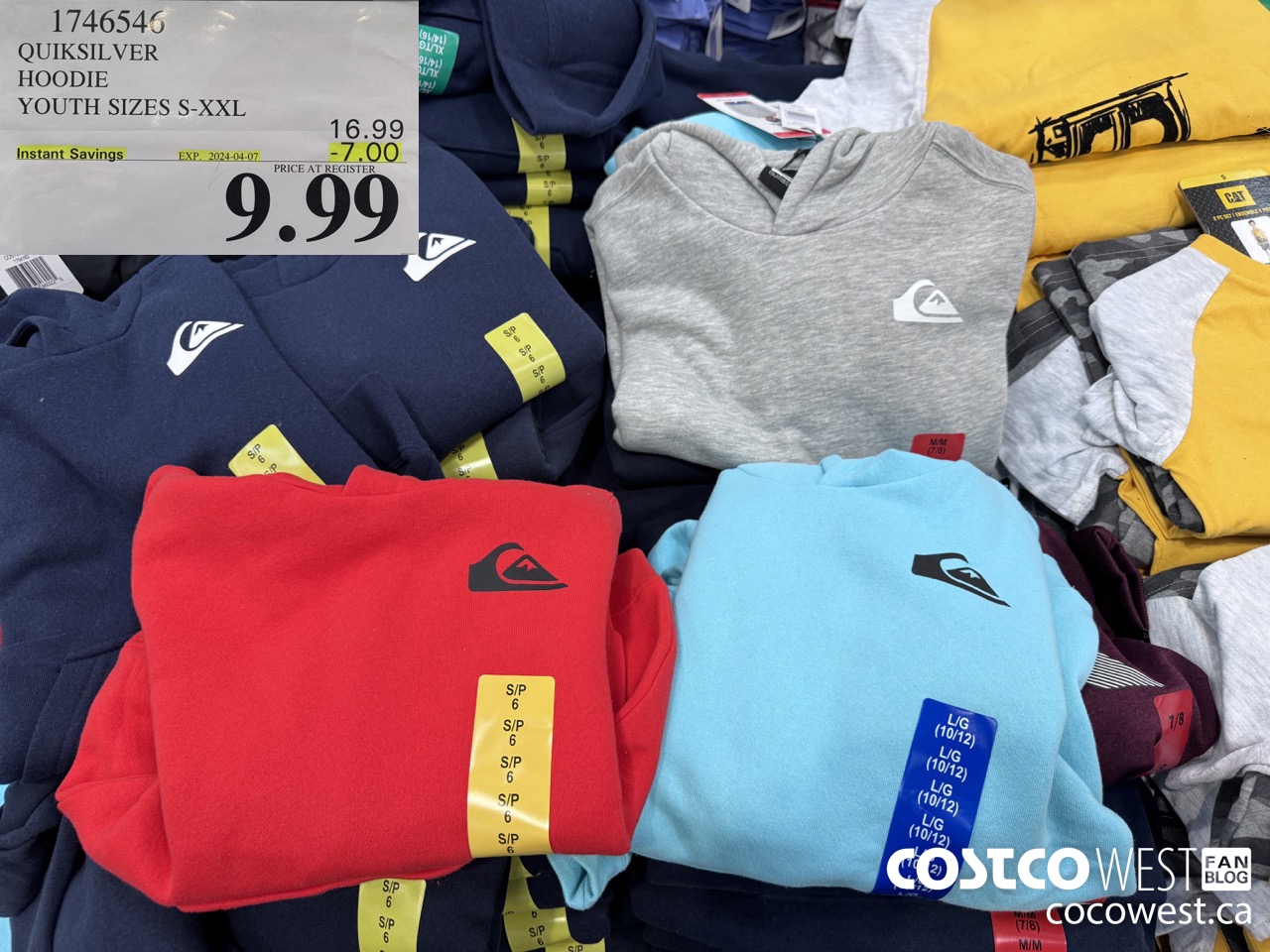 1746546 QUICKSILVER HOODIE YOUTH SIZES S-XXL ($7.00 INSTANT SAVINGS EXPIRES ON 2024-04-07) $9.99