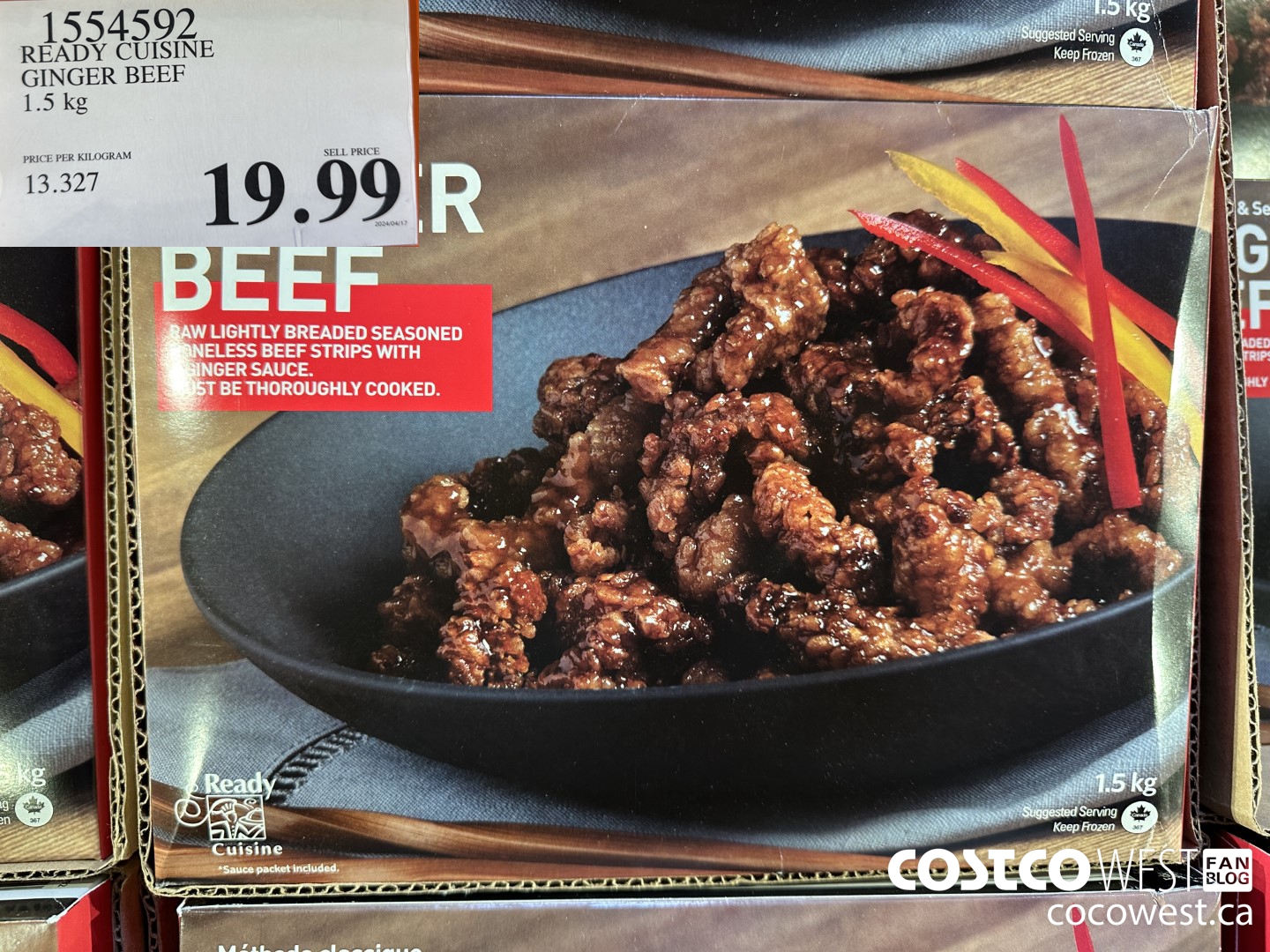 1554592 READY CUISINE GINGER BEEF 1.5 kg $19.99