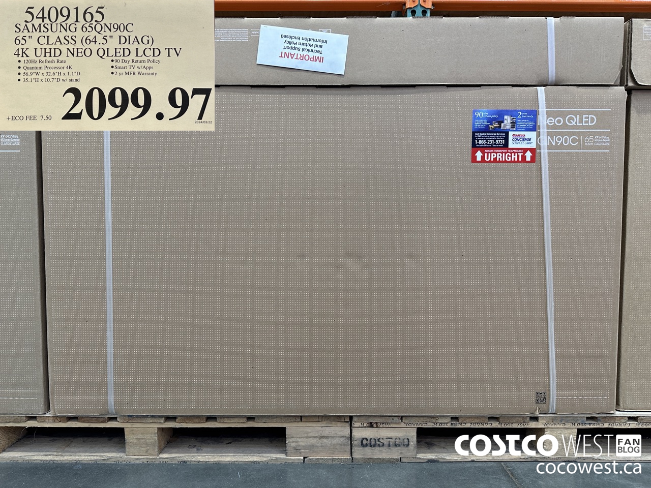 5409165 SAMSUNG 65QN90C 65