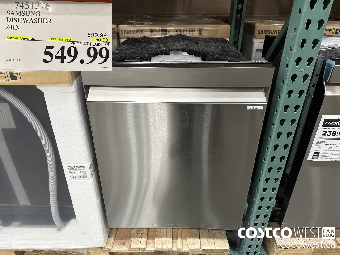 7451276 SAMSUNG DISHWASHER 24IN ($50.00 INSTANT SAVINGS EXPIRES ON 2024-04-25) $549.99