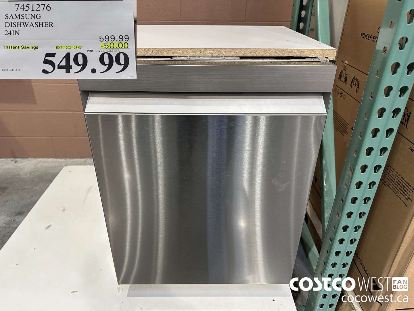 7451276 SAMSUNG DISHWASHER 24IN ($50.00 INSTANT SAVINGS EXPIRES ON 2024-05-05) $549.99