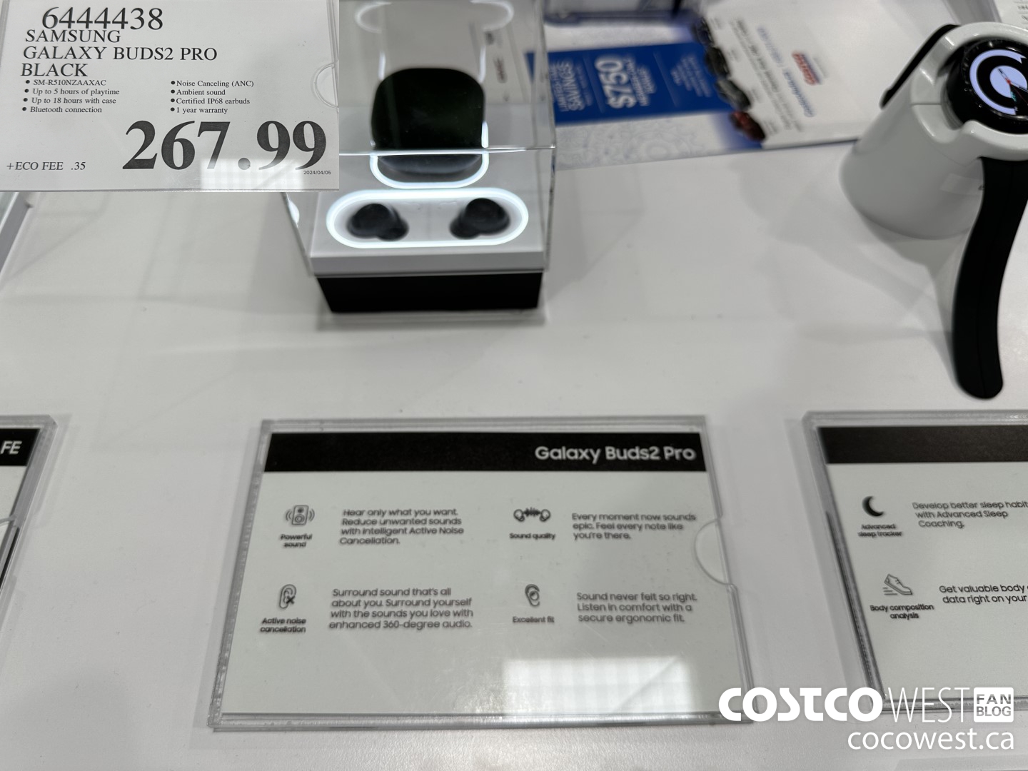 6444438 SAMSUNG GALAXY BUDS 2 PRO BLACK $267.99