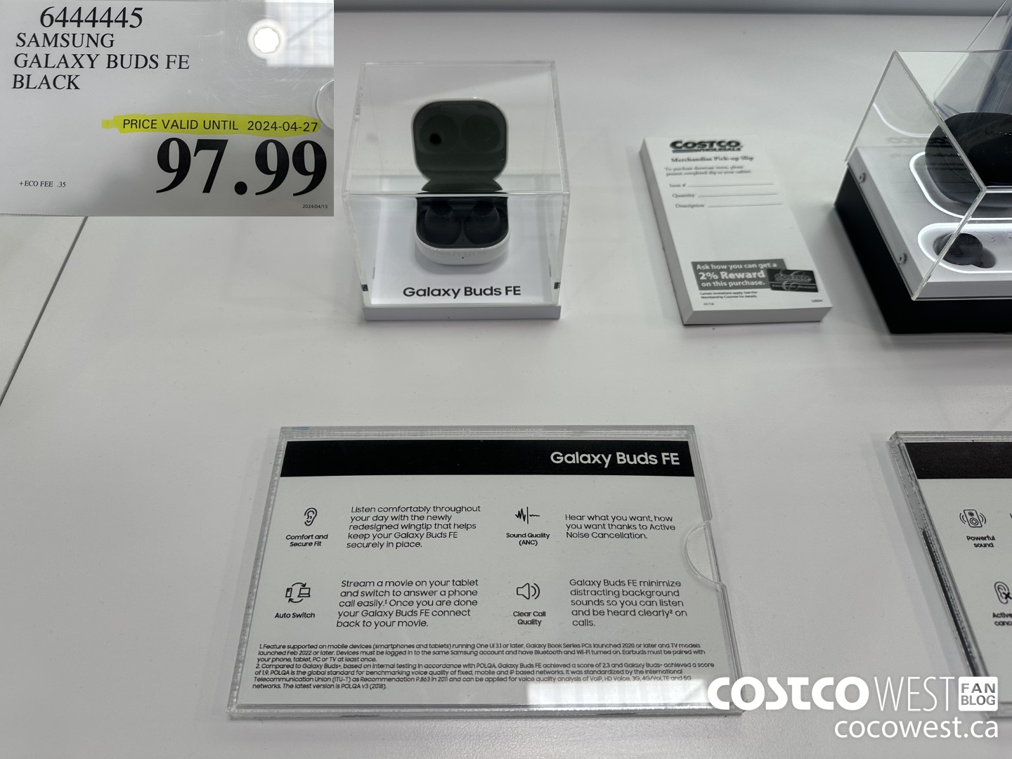 6444445 SAMSUNG GALAXY BUDS FE BLACK ($45.00 INSTANT SAVINGS EXPIRES ON 2024-04-27) $97.99