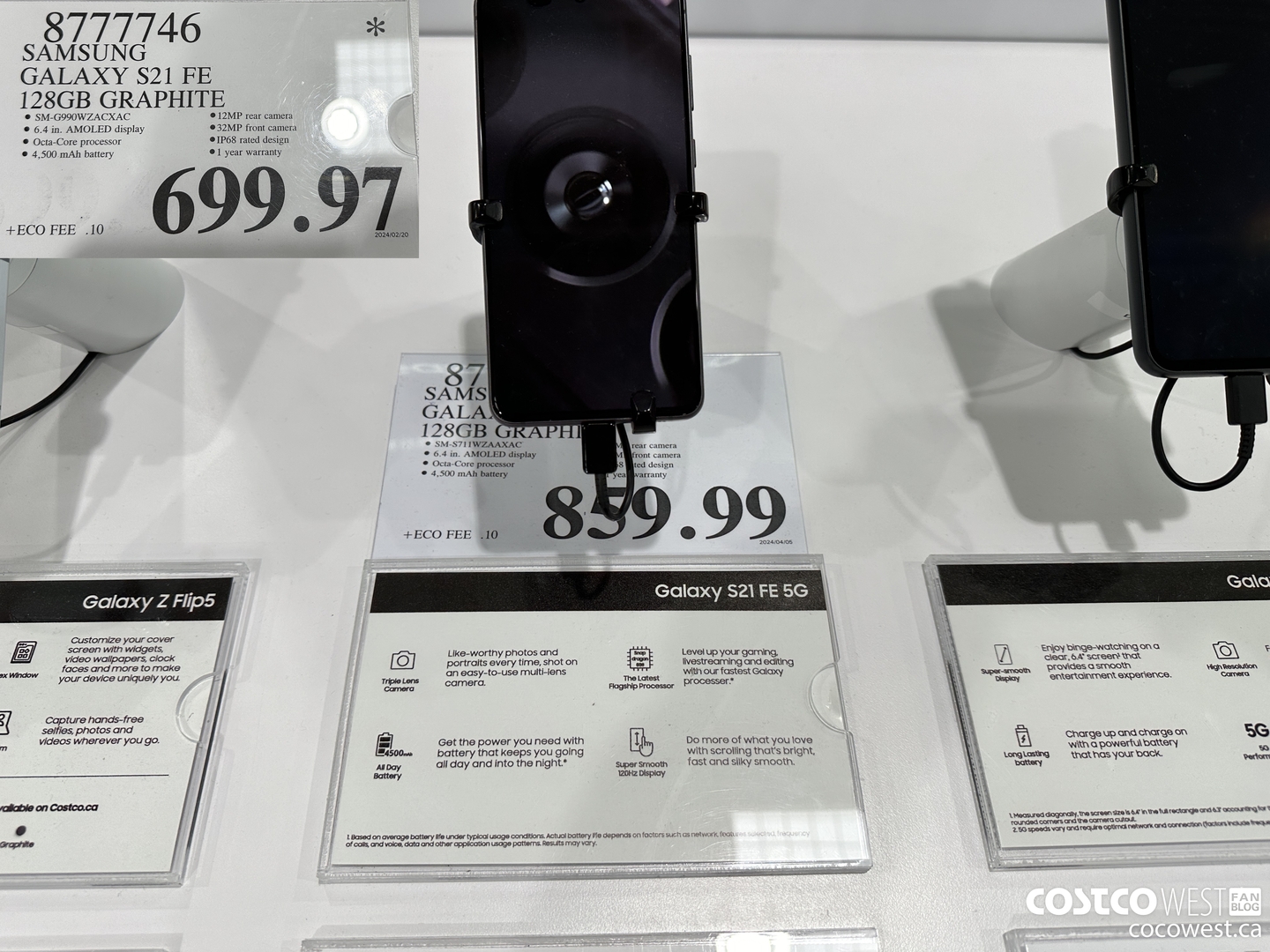 8777746 SAMSUNG GALAXY S21 FE 128GB GRAPHITE $699.97