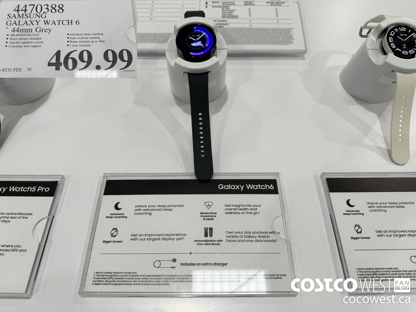 4470388 SAMSUNG GALAXY WATCH 6 44MM GREY $469.99