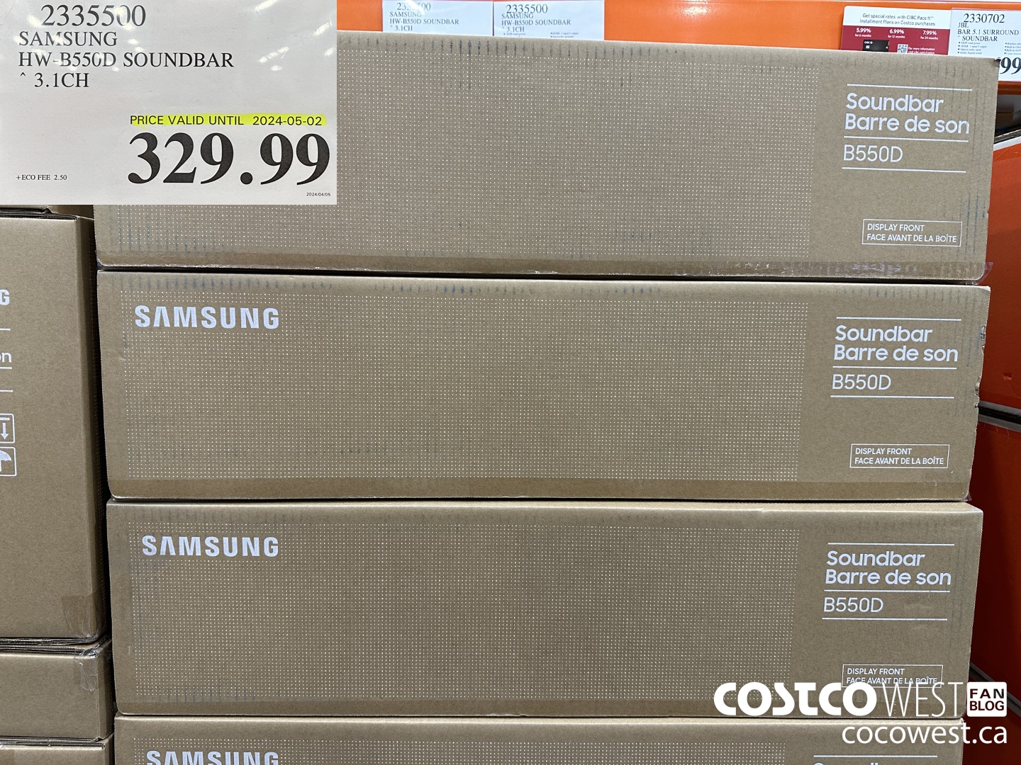 2335500 SAMSUNG HW-855GD SOUNDBAR 3.1CH (EXPIRES ON 2024-05-02) $329.99