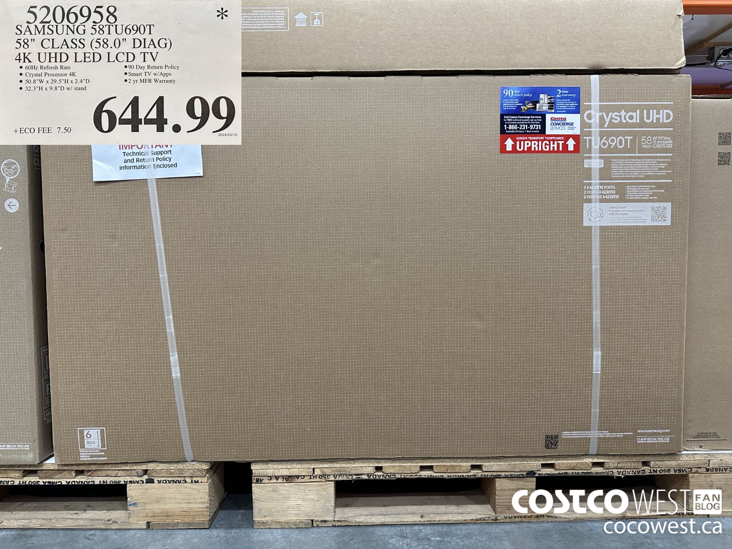 5206958 SAMSUNG UN58TU690T 58