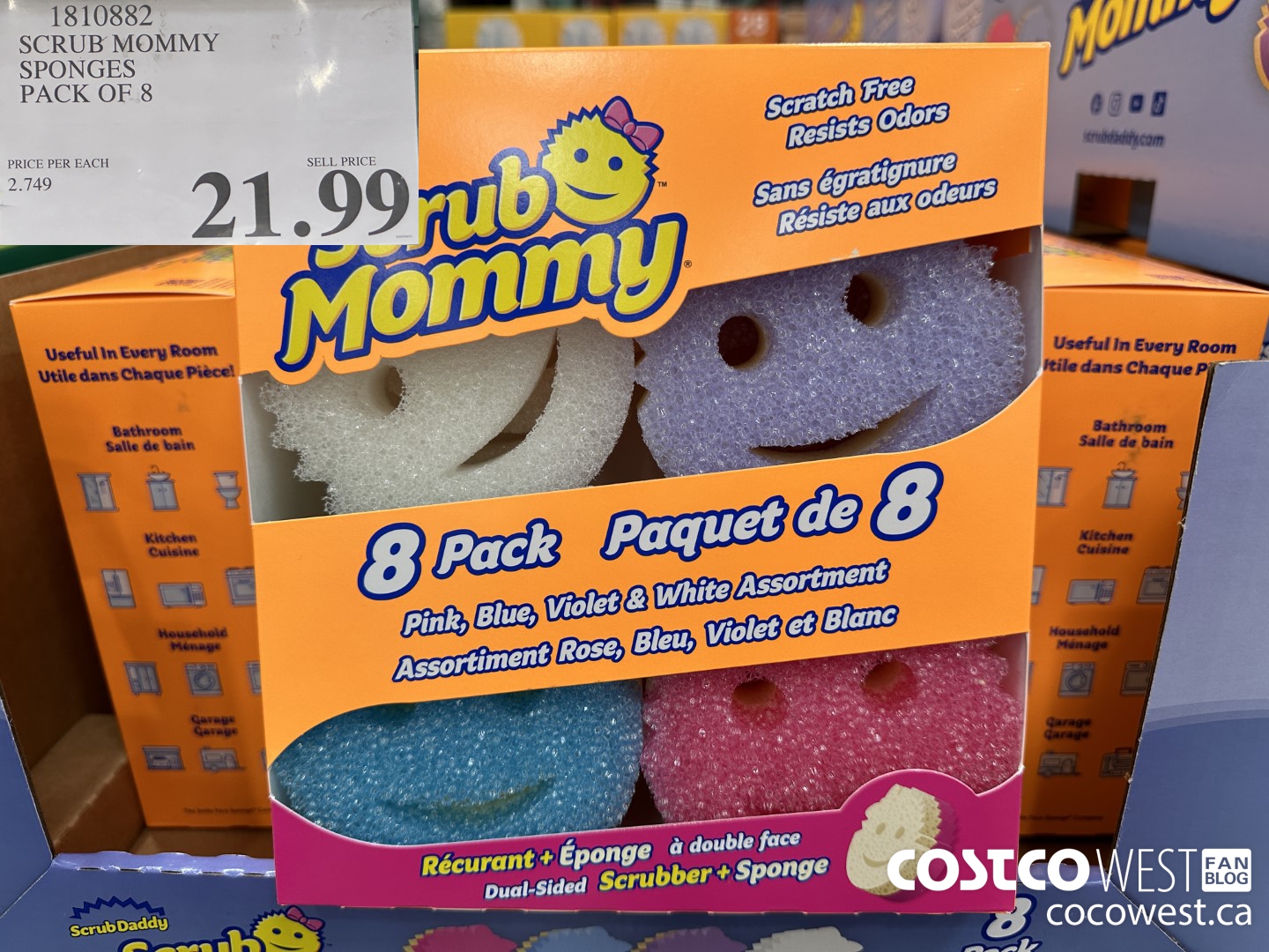 1810882 SCRUB MOMMY SPONGES PACK OF 8 $21.99
