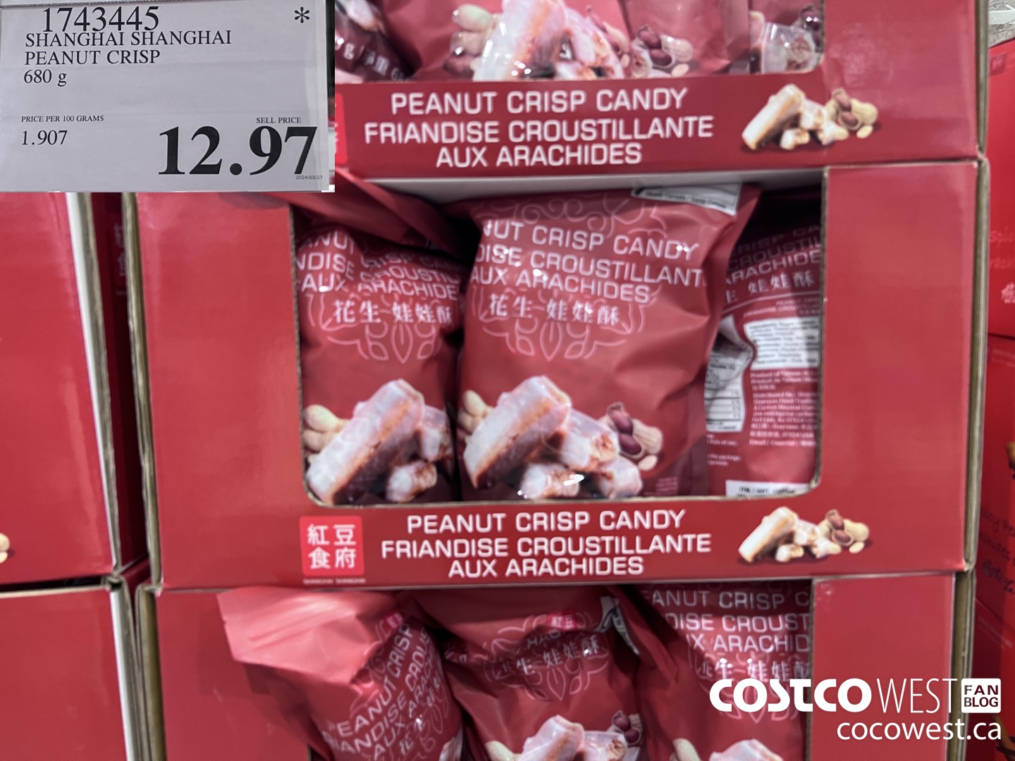 1743445 SHANGHAI SHANGHAI PEANUT CRISP 680G $12.97