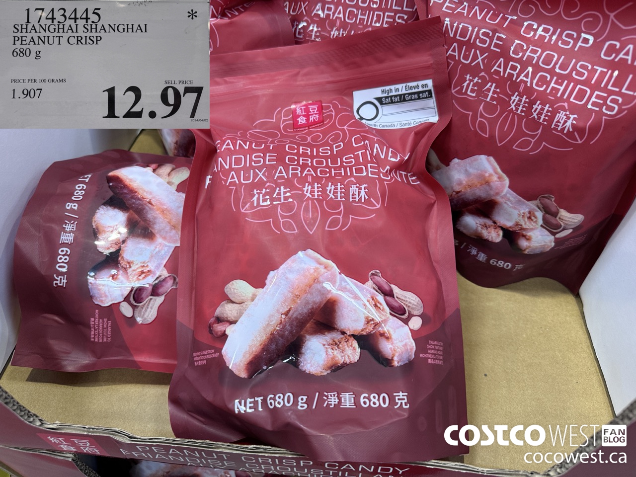 1743445 SHANGHAI SHANGHAI PEANUT CRISP 680G $12.97