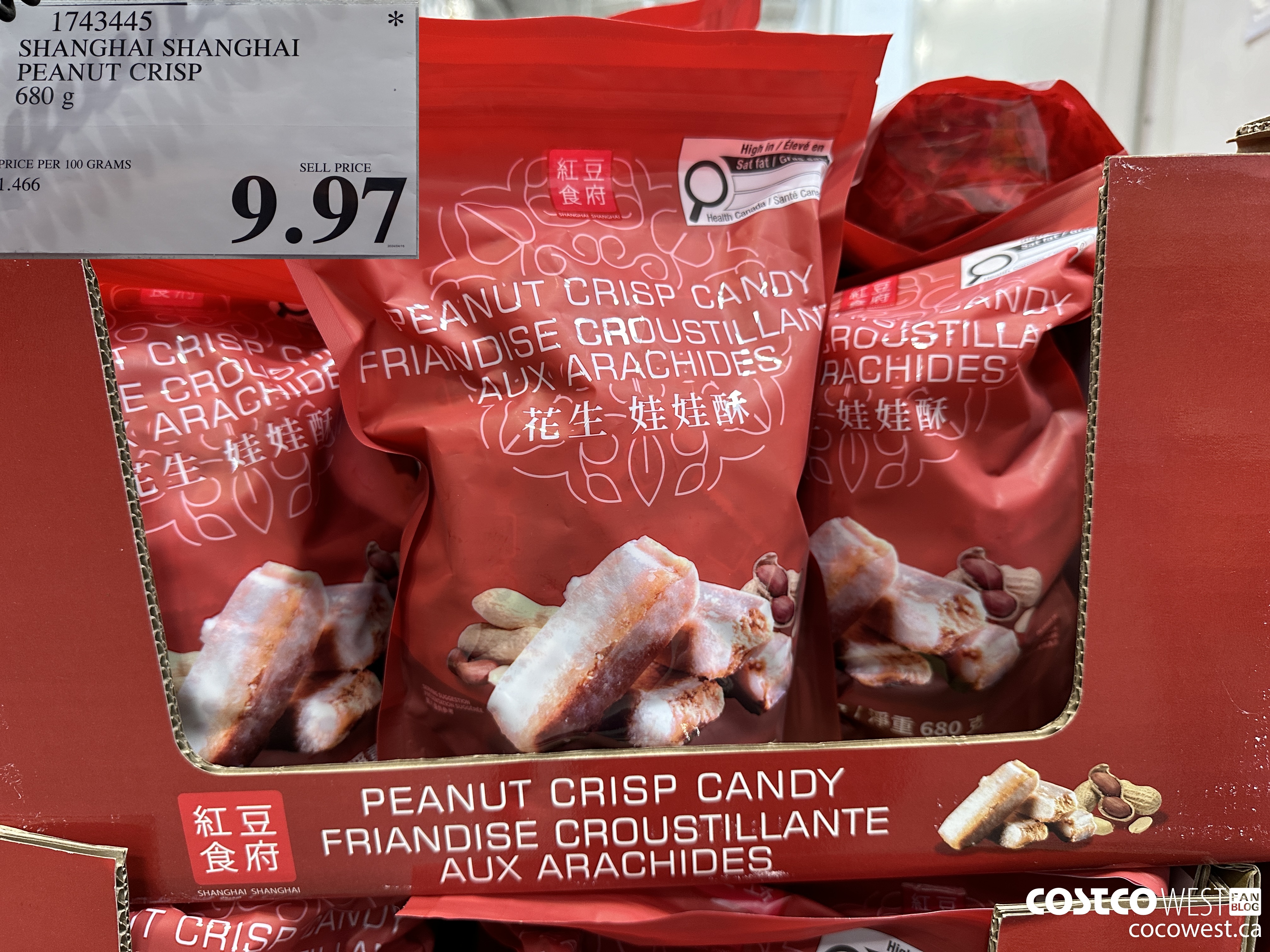 1743445 SHANGHAI SHANGHAI PEANUT CRISP 680G $9.97