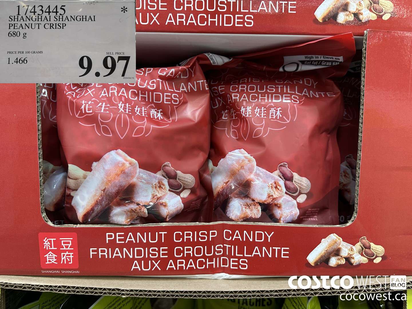 1743445 SHANGHAI SHANGHAI PEANUT CRISP 680G $9.97