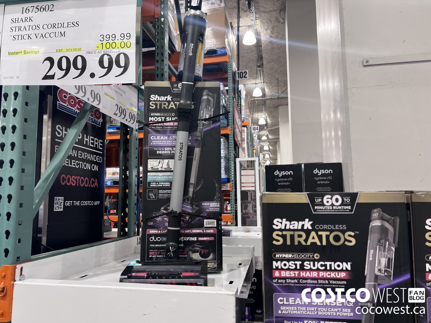 1675602 SHARK STRATOS CORDLESS STICK VACUUM ($100.00 INSTANT SAVINGS EXPIRES ON 2024-05-05) $299.99