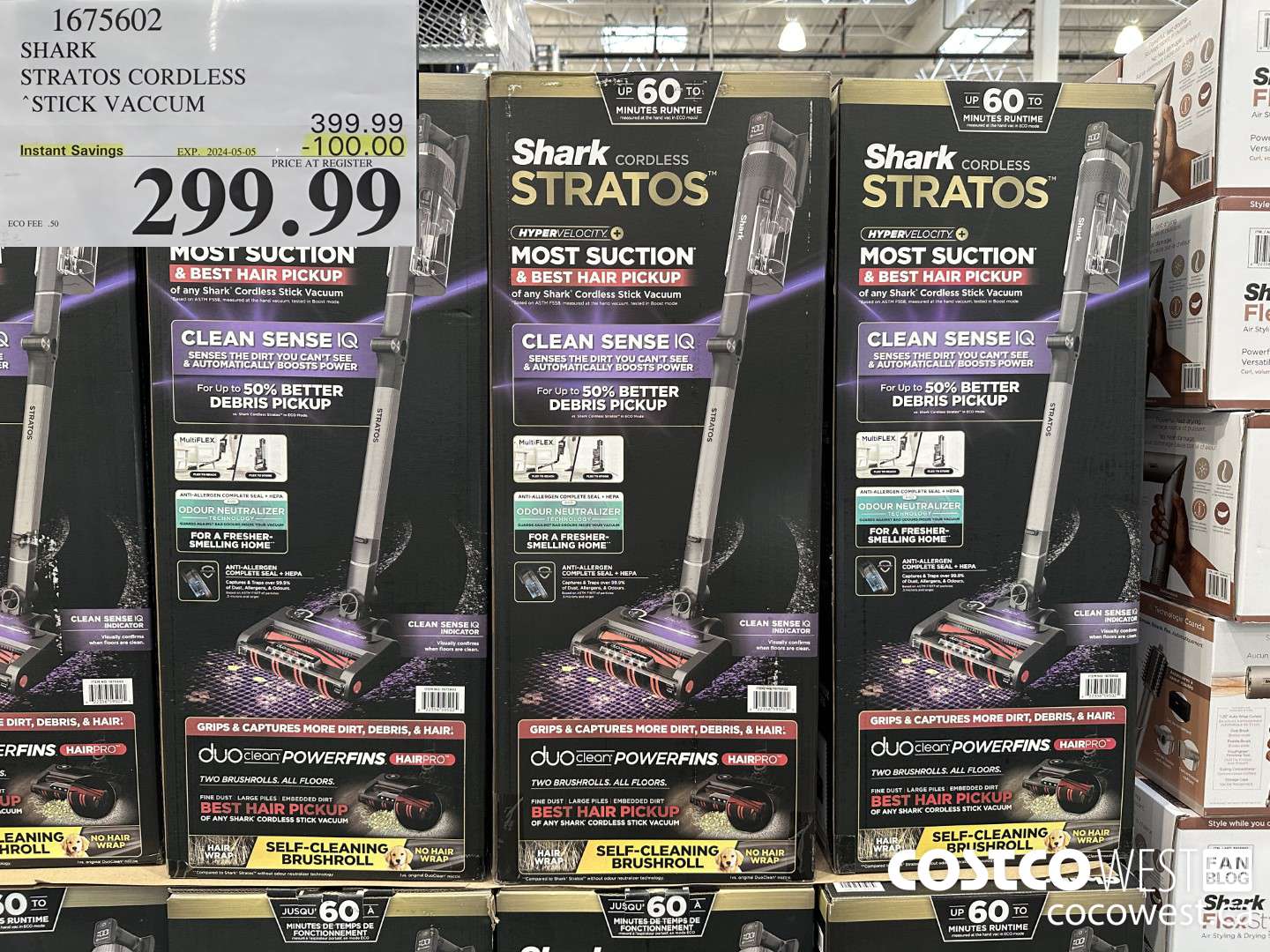 1675602 SHARK STRATOS CORDLESS STICK VACUUM ($100.00 INSTANT SAVINGS EXPIRES ON 2024-05-05) $299.99