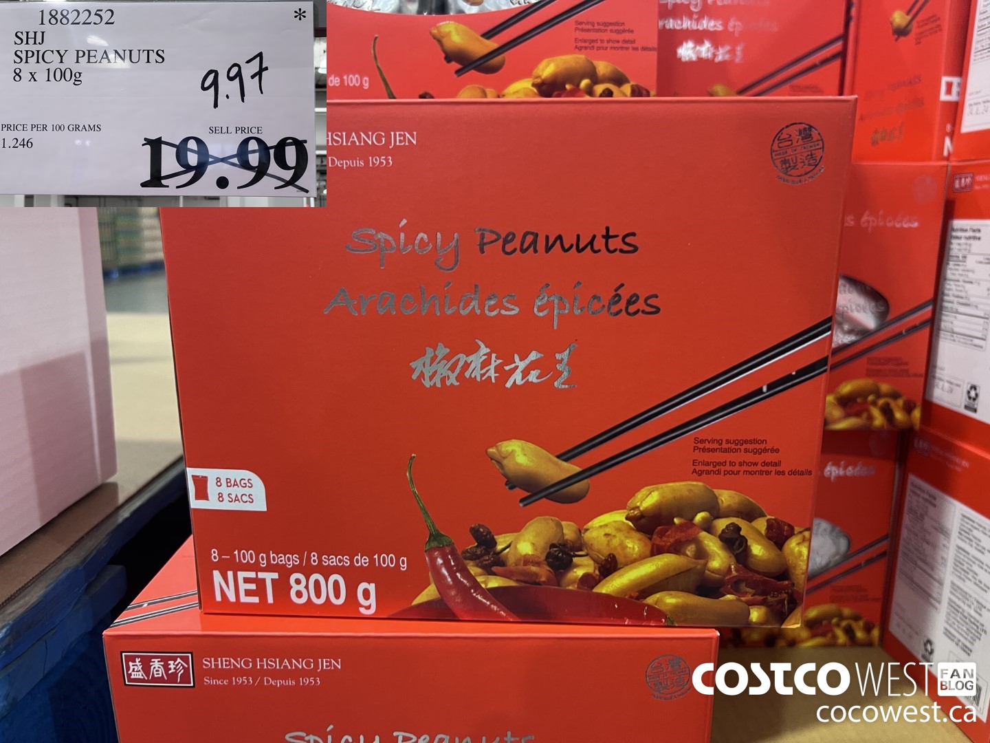 1882252 SHJ SPICY PEANUTS 8 X 100G $9.97