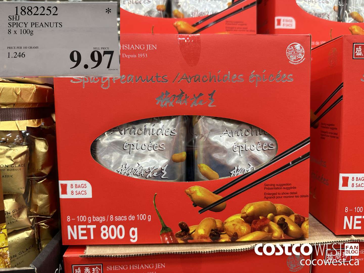 1882252 SHJ SPICY PEANUTS 8 X 100G $9.97