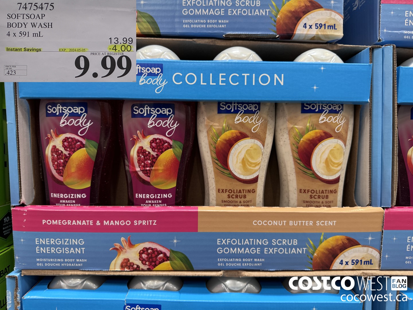 7475475 SOFTSOAP BODY WASH 4 x 591 mL ($4.00 INSTANT SAVINGS EXPIRES ON 2024-05-05) $9.99