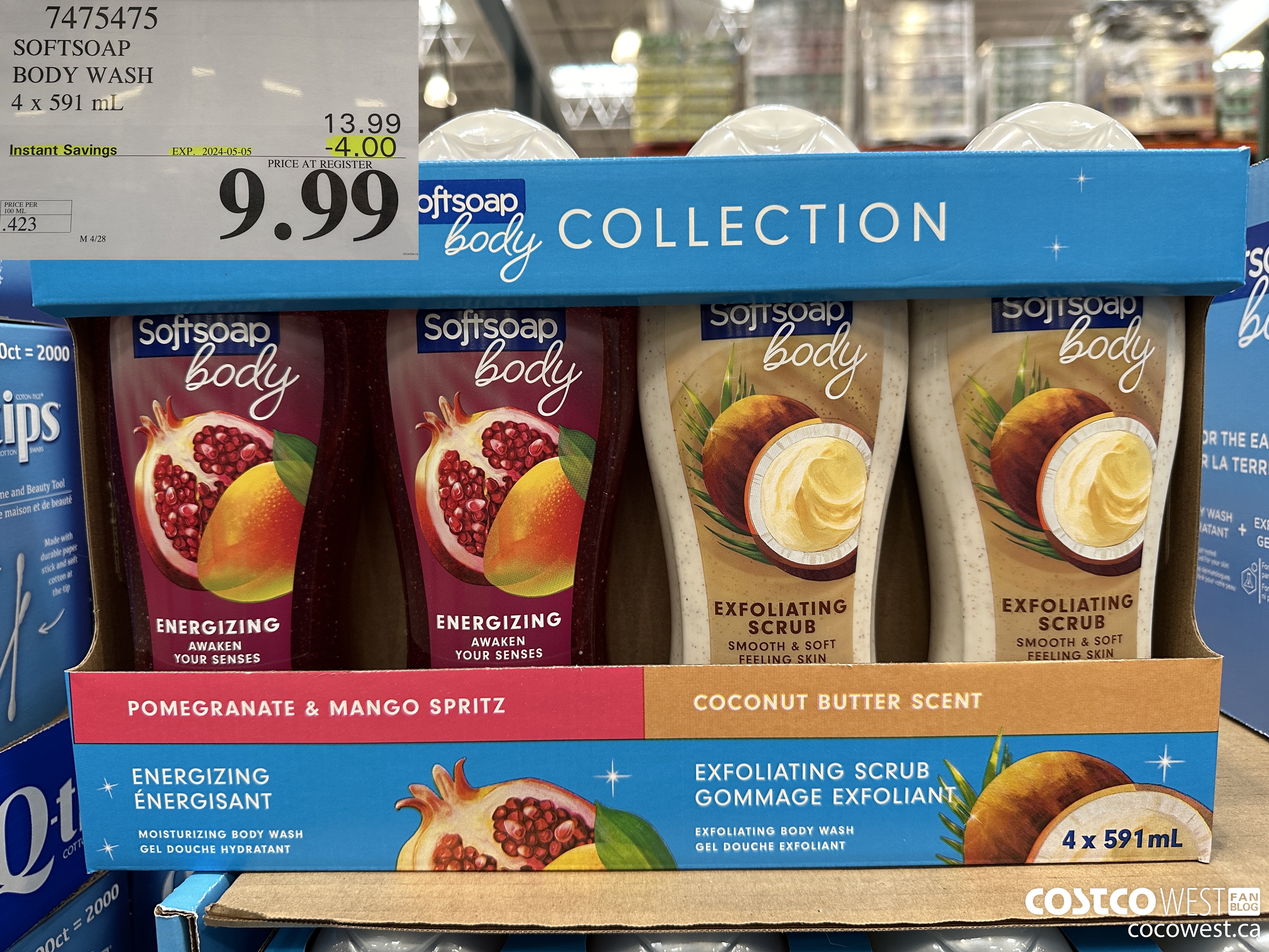 7475475 SOFTSOAP BODY WASH 4 x 591 mL ($4.00 INSTANT SAVINGS EXPIRES ON 2024-05-05) $9.99