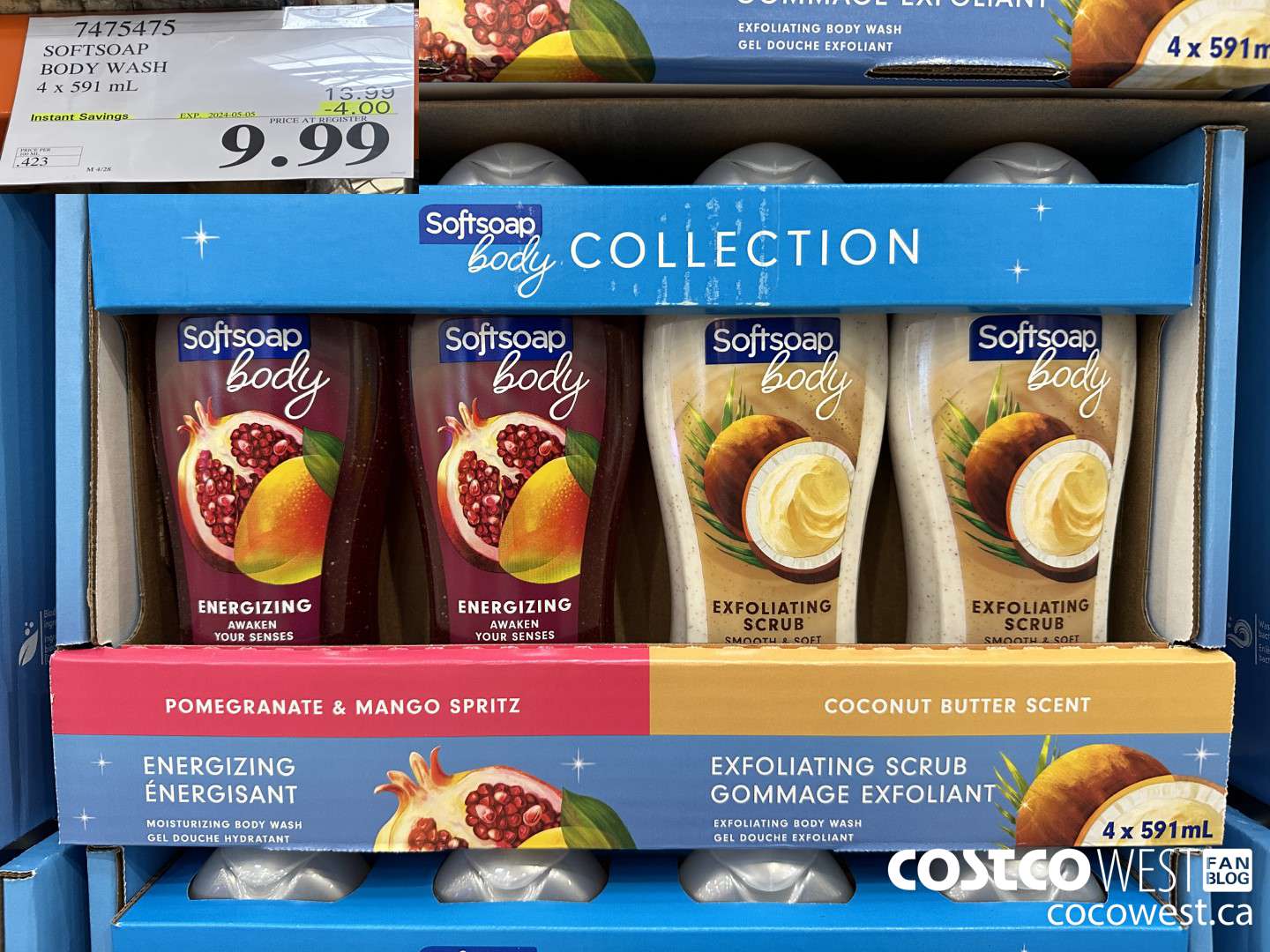 7475475 SOFTSOAP BODY WASH 4 x 591 mL ($4.00 INSTANT SAVINGS EXPIRES ON 2024-05-05) $9.99