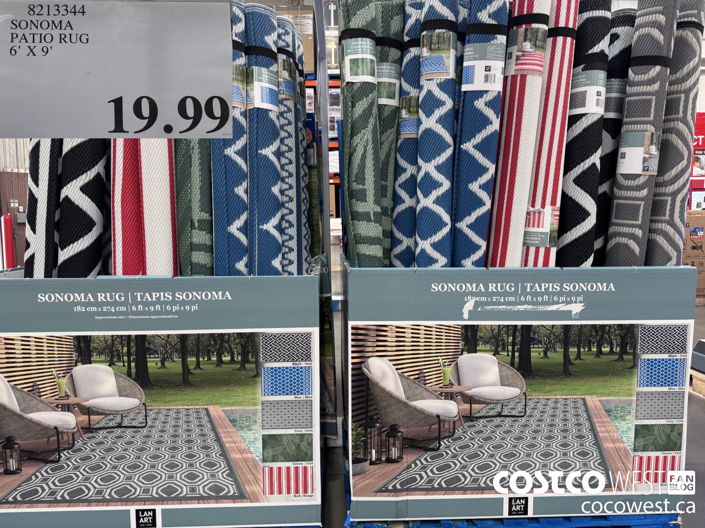 8213344 SONOMA PATIO RUG 6' X 9'  $19.99