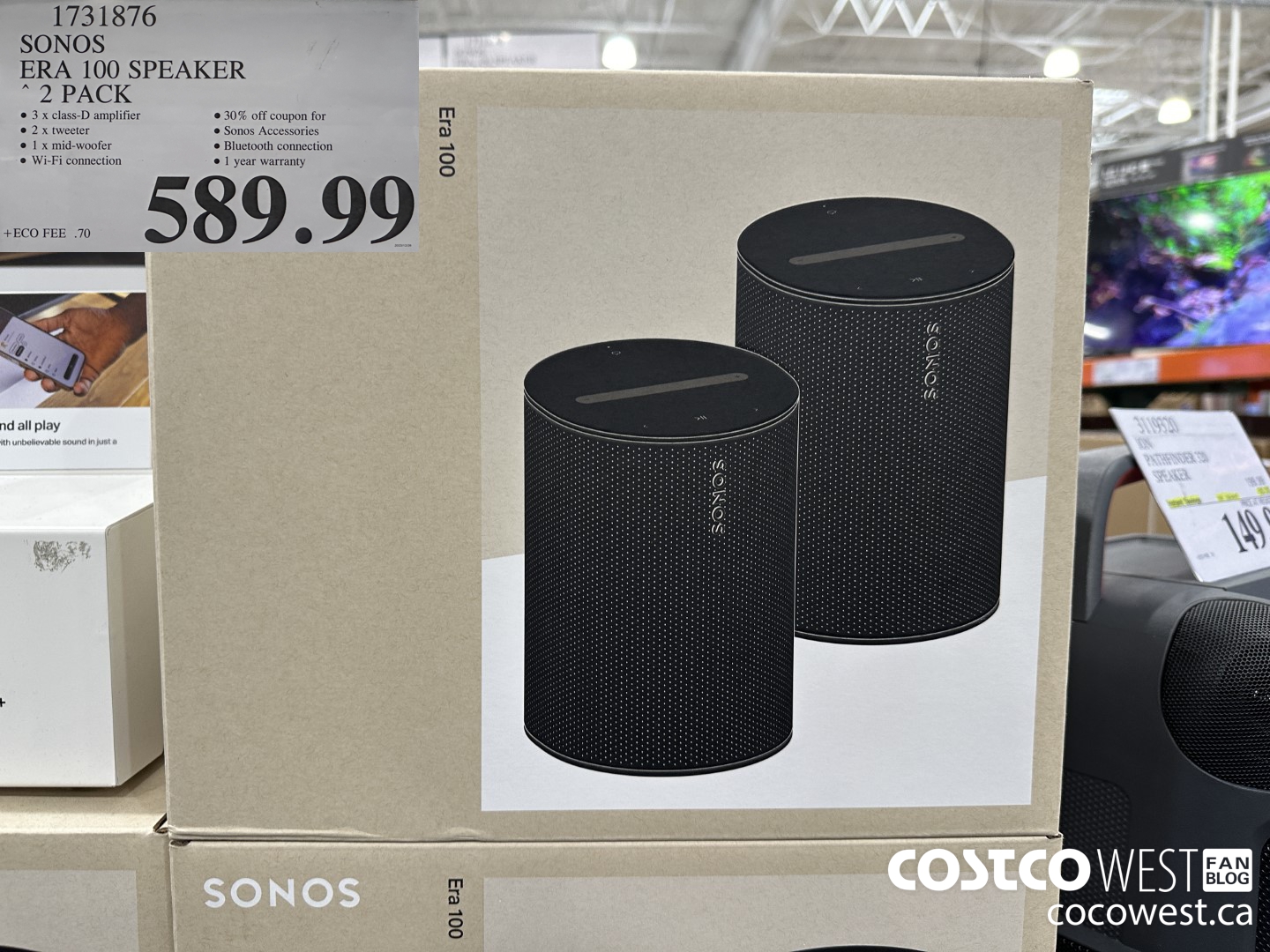 1731876 SONOS ERA 100 SPEAKER 2 PACK $589.99
