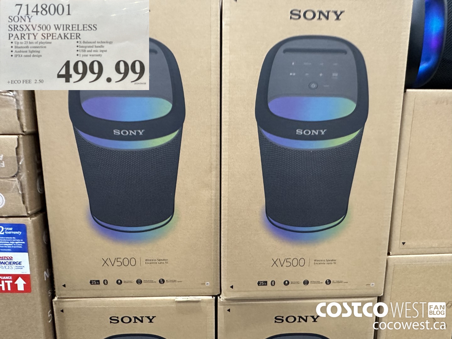 7148001 SONY SRSXV500 WIRELESS PARTY SPEAKER $499.99