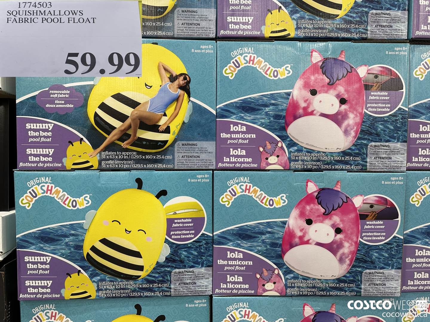 1774503 SQUISHMALLOWS FABRIC POOL FLOAT  $59.99