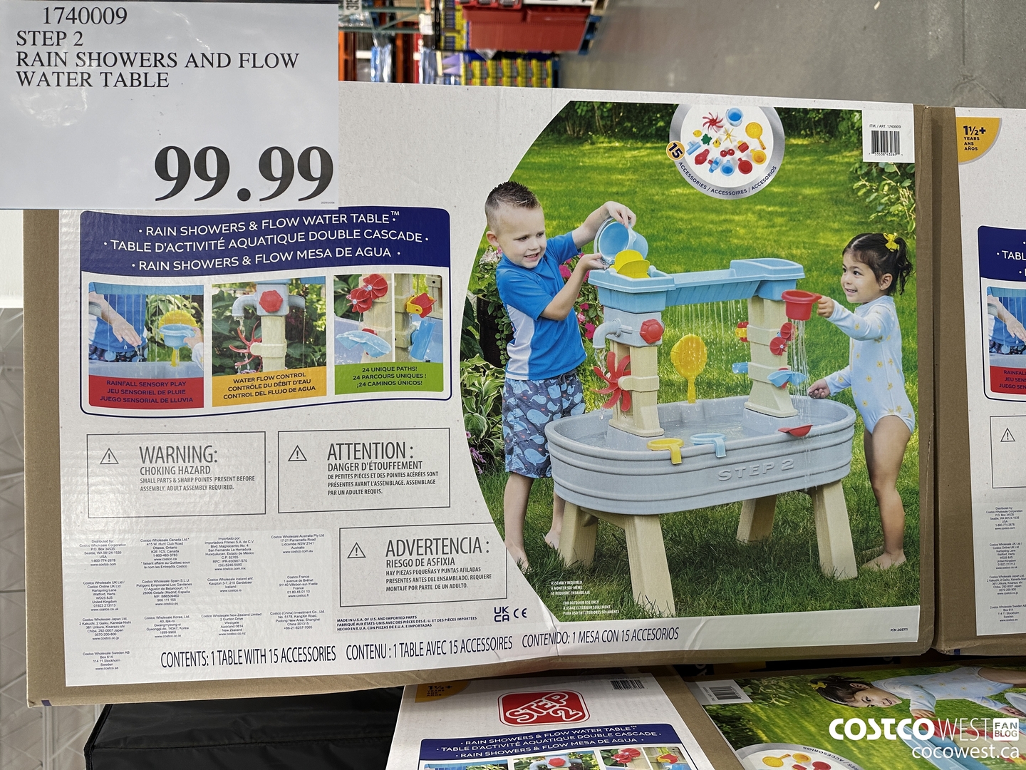 1740009 STEP 2 RAIN SHOWERS AND FLOW WATER TABLE $99.99