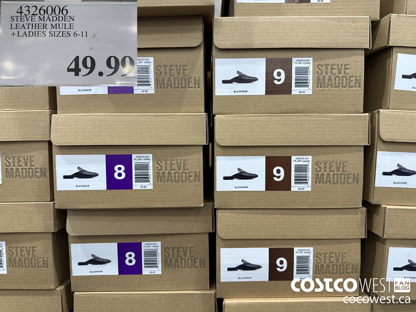 4326006 STEVE MADDEN LEATHER MULE LADIES SIZES 6-11 $49.99