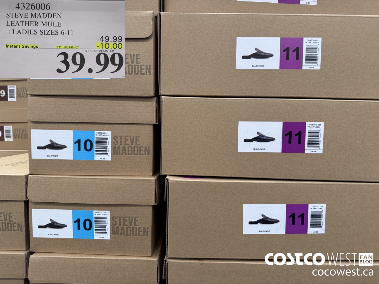 4326006 STEVE MADDEN LEATHER MULE LADIES SIZES 6-11 ($10.00 INSTANT SAVINGS EXPIRES ON 2024-04-07) $39.99