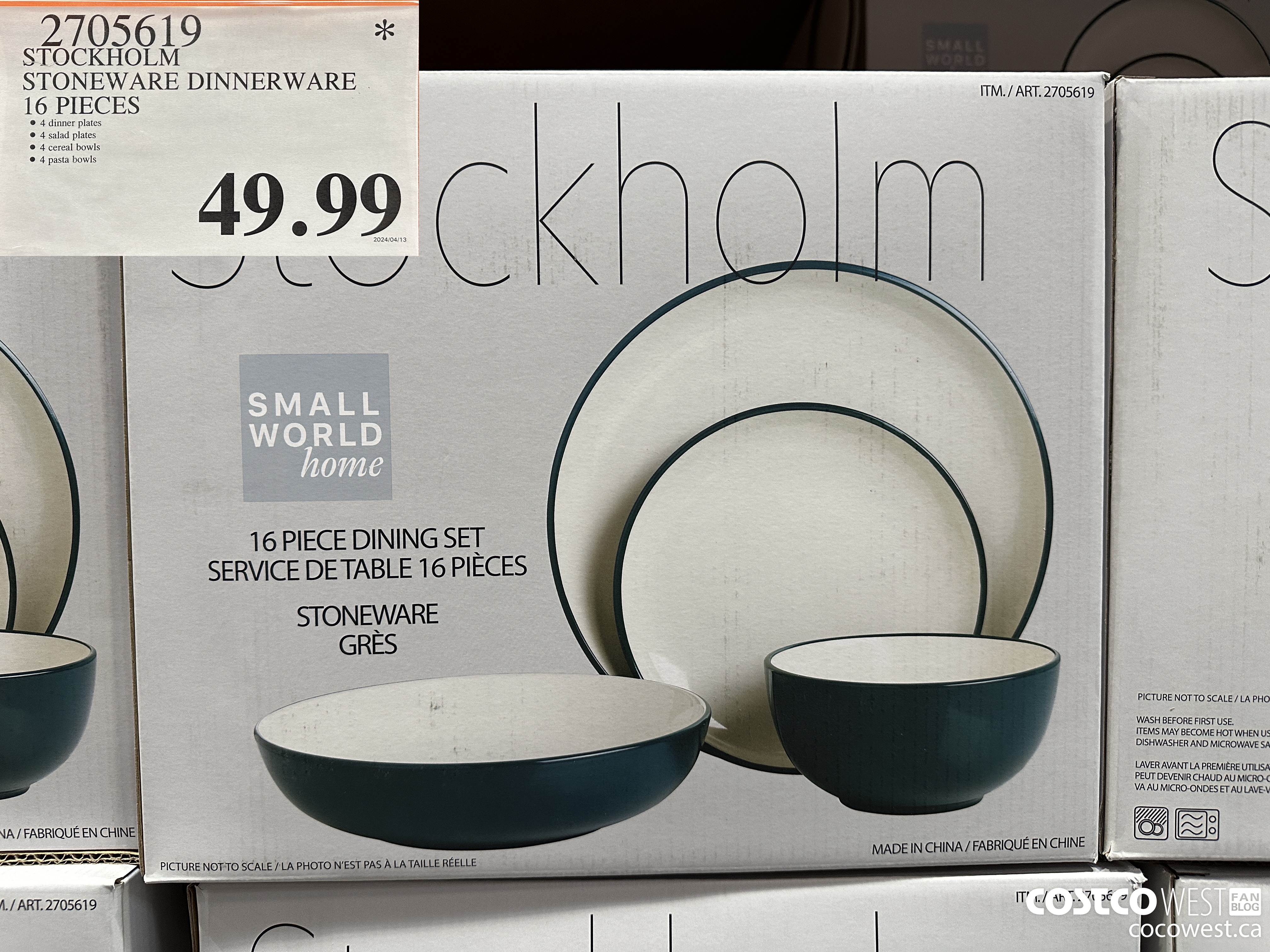 2705619 STOCKHOLM STONEWARE DINNERWARE 16 PIECES $49.99