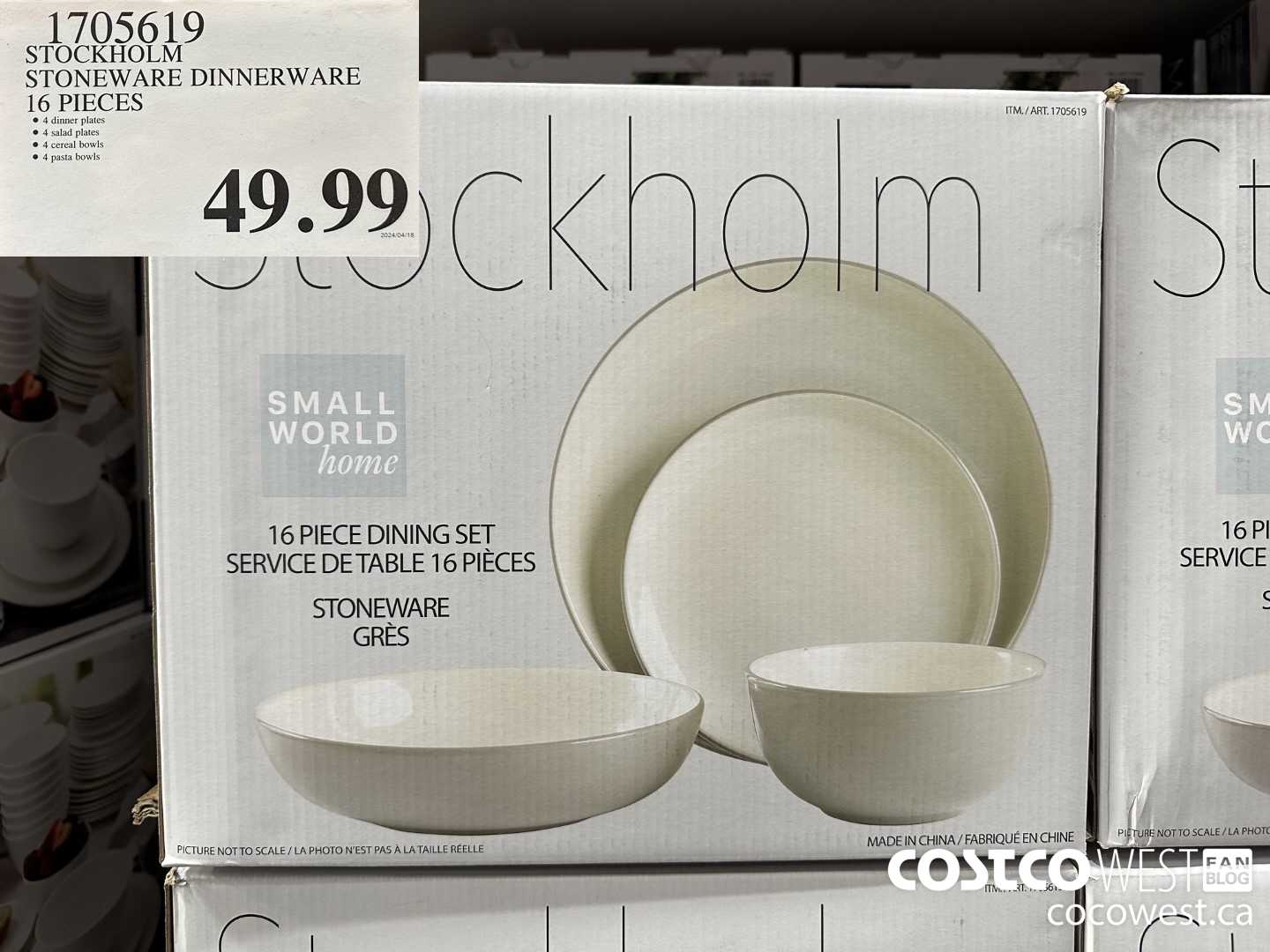 1705619 STOCKHOLM STONEWARE DINNERWARE 16 PIECES $49.99