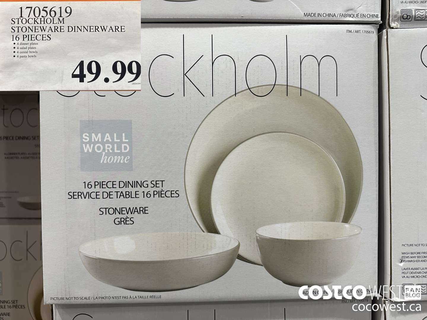1705619 STOCKHOLM STONEWARE DINNERWARE 16 PIECES $49.99