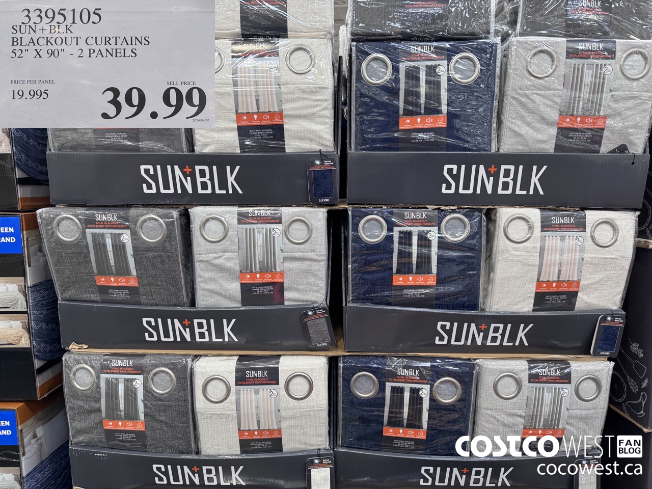 3395105 SUN+BLK BLACKOUT CURTAINS 52