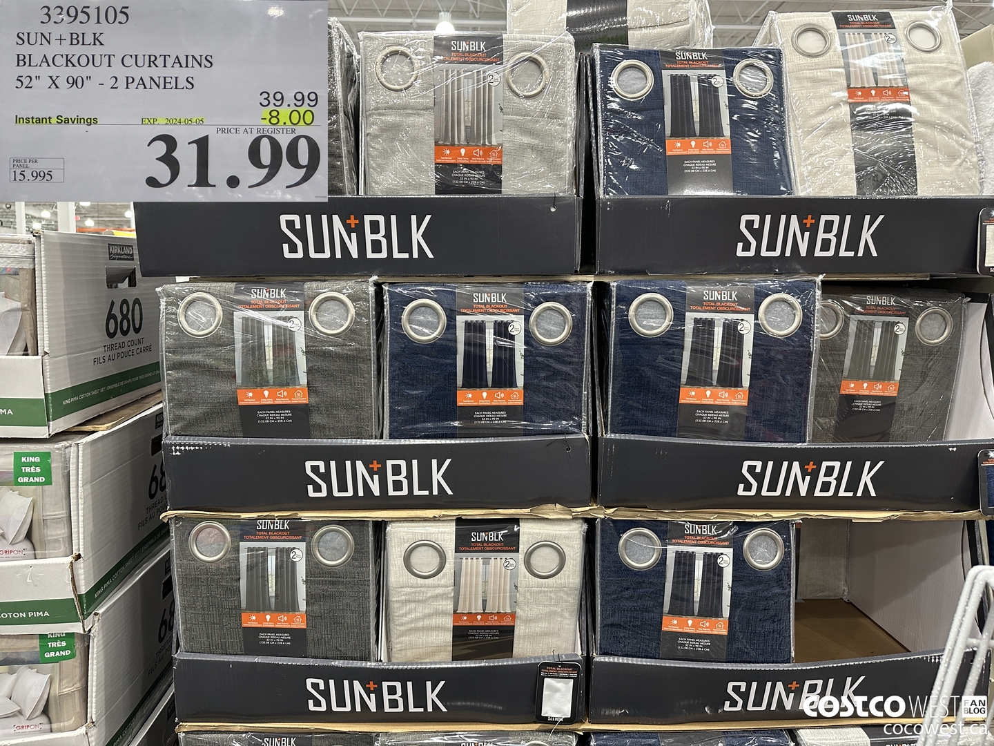 3395105 SUN+BLK BLACKOUT CURTAINS 52