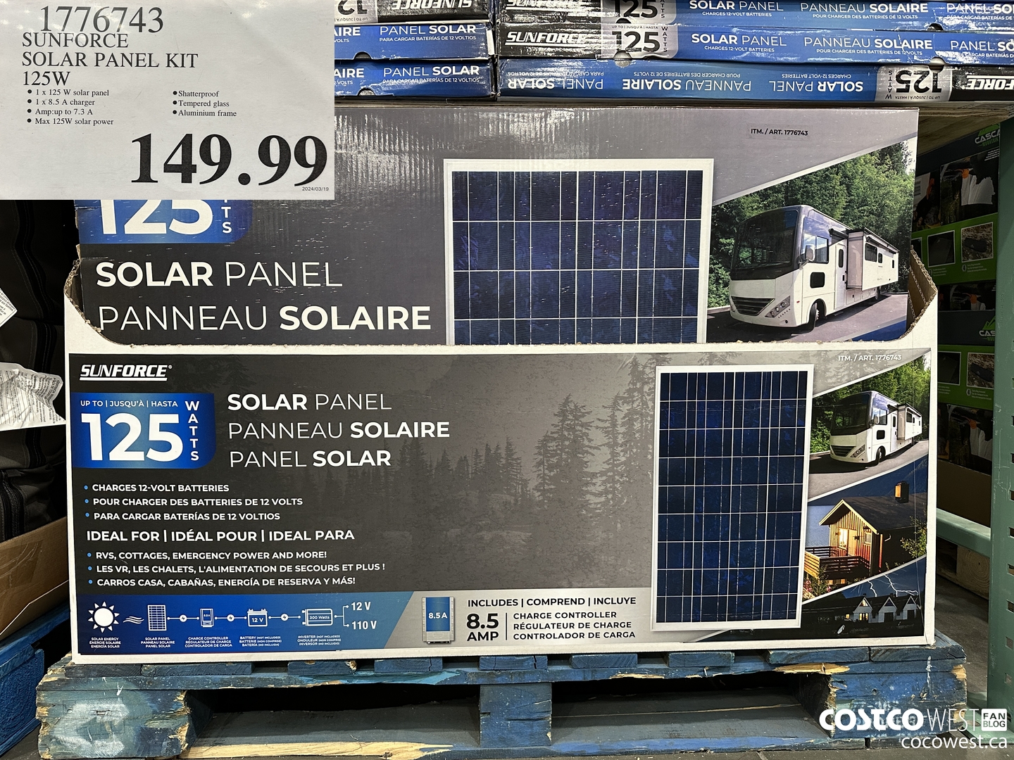 1776743 SUNFORCE SOLAR PANEL KIT 125W $149.99