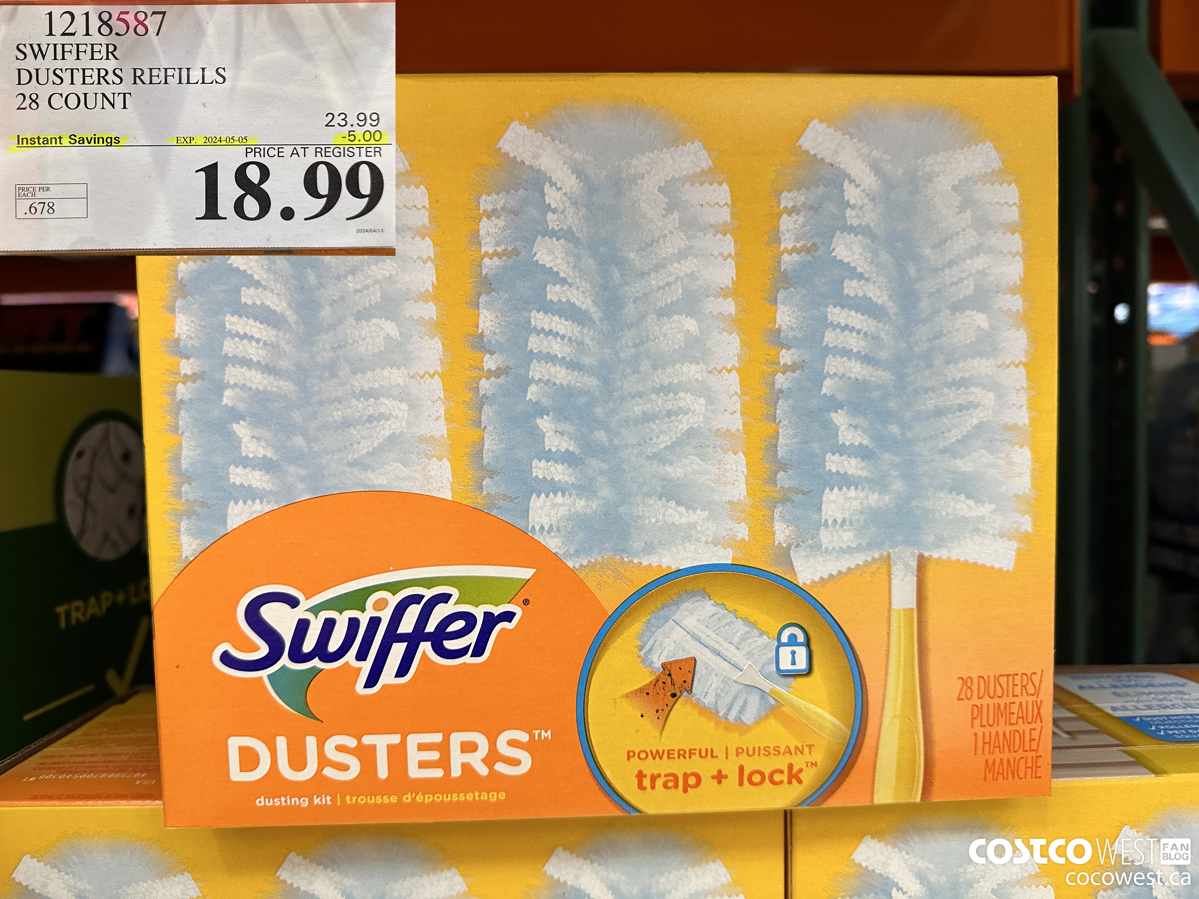 1218587 SWIFFER DUSTERS REFILLS 28 COUNT ($5.00 INSTANT SAVINGS EXPIRES ON 2024-05-05) $18.99