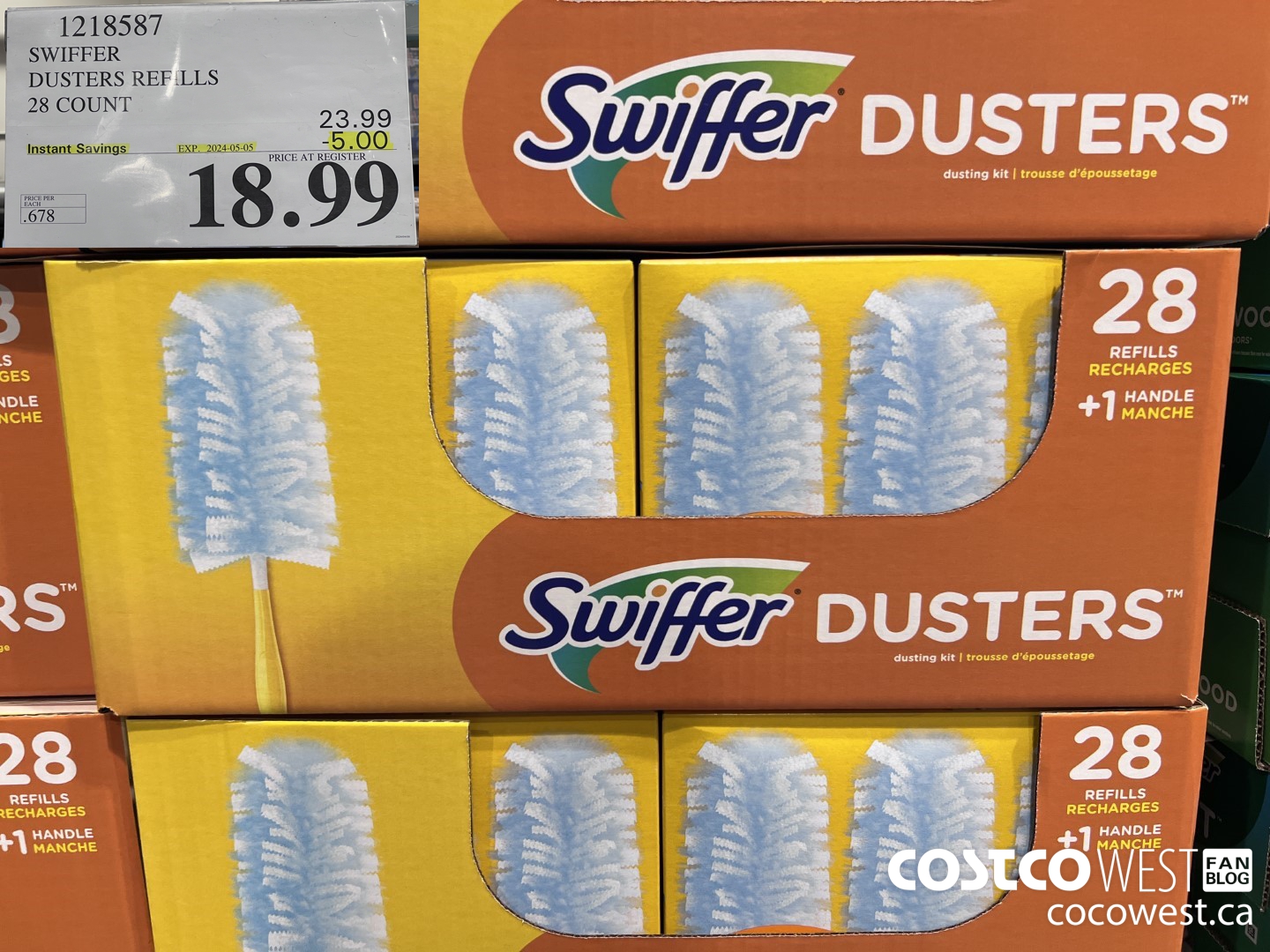 1218587 SWIFFER DUSTERS REFILLS 28 COUNT ($5.00 INSTANT SAVINGS EXPIRES ON 2024-05-05) $18.99