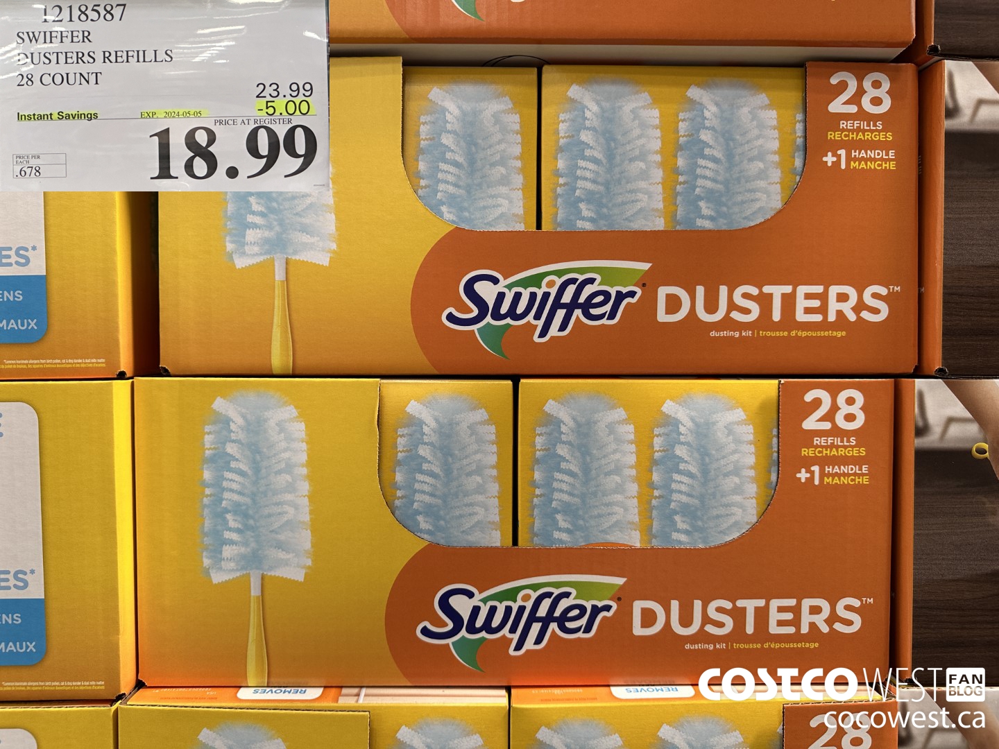1218587 SWIFFER DUSTERS REFILLS 28 COUNT ($5.00 INSTANT SAVINGS EXPIRES ON 2024-05-05) $18.99