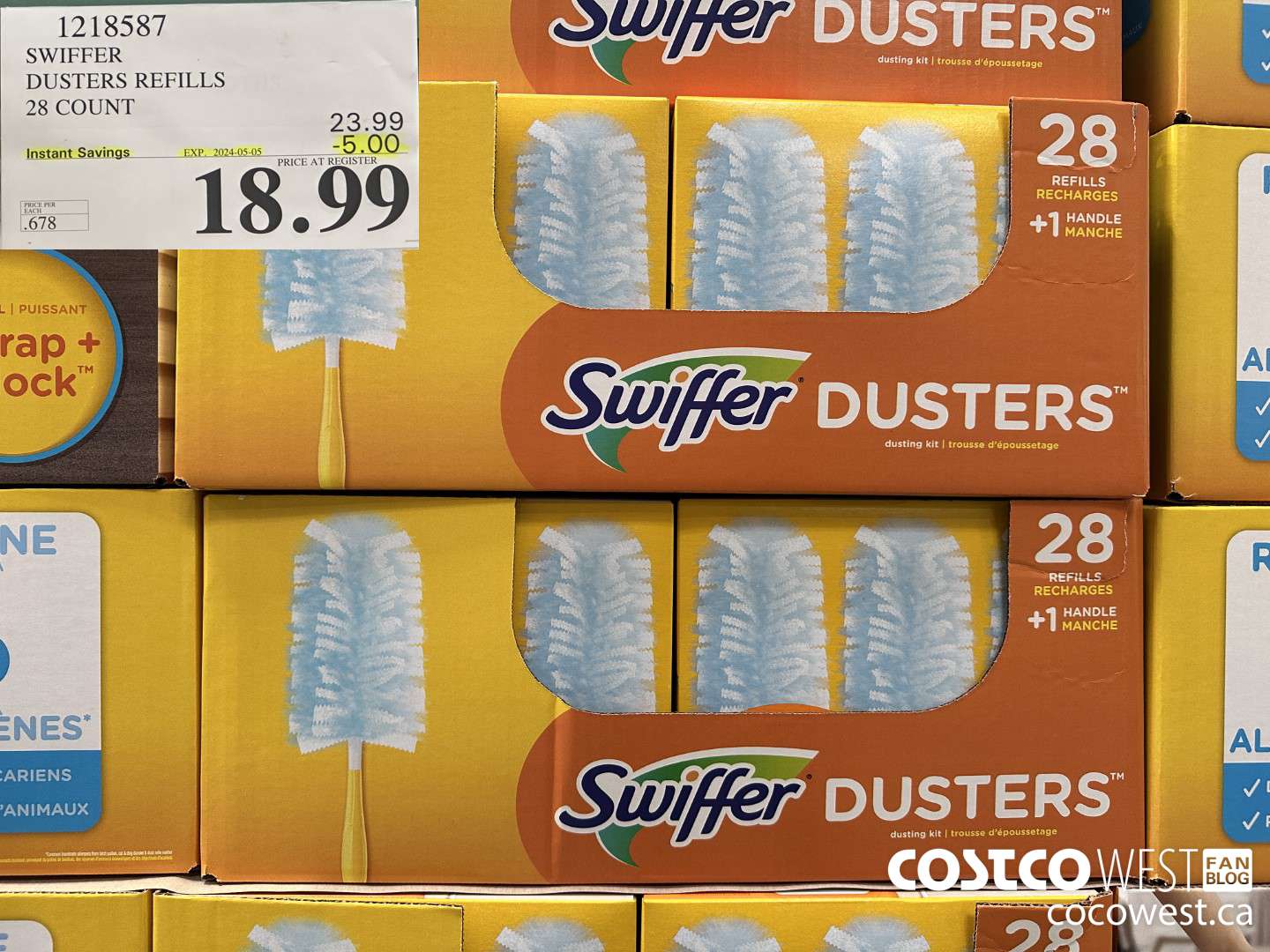 1218587 SWIFFER DUSTERS REFILLS 28 COUNT ($5.00 INSTANT SAVINGS EXPIRES ON 2024-05-05) $18.99