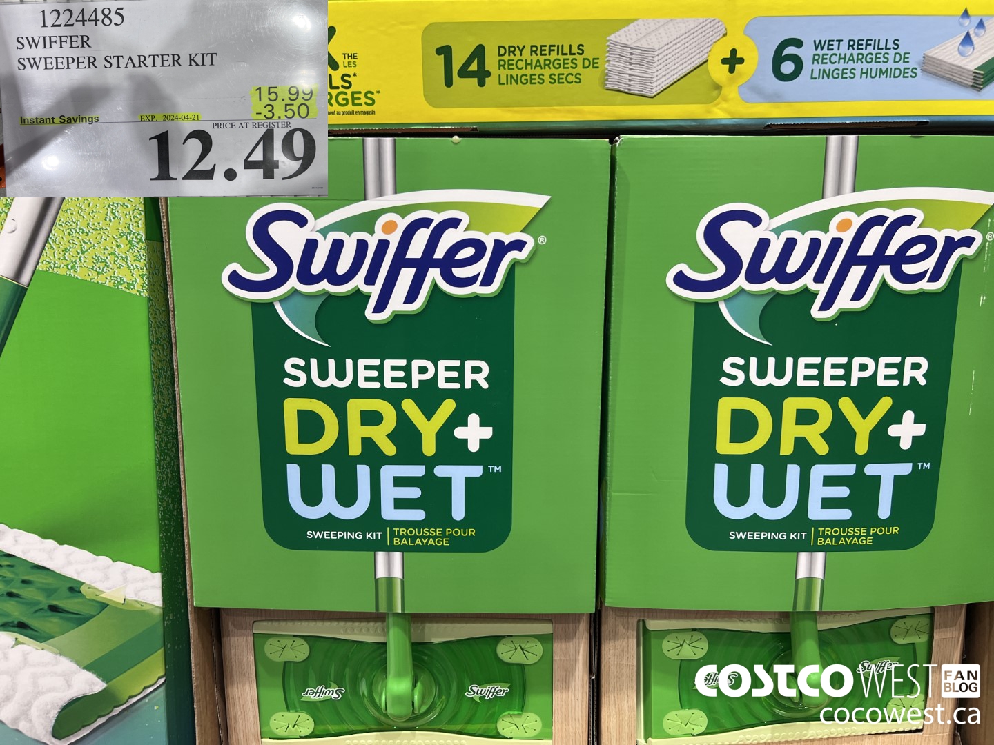1224485 SWIFFER SWEEPER STARTER KIT ($3.50 INSTANT SAVINGS EXPIRES ON 2024-04-21) $12.49