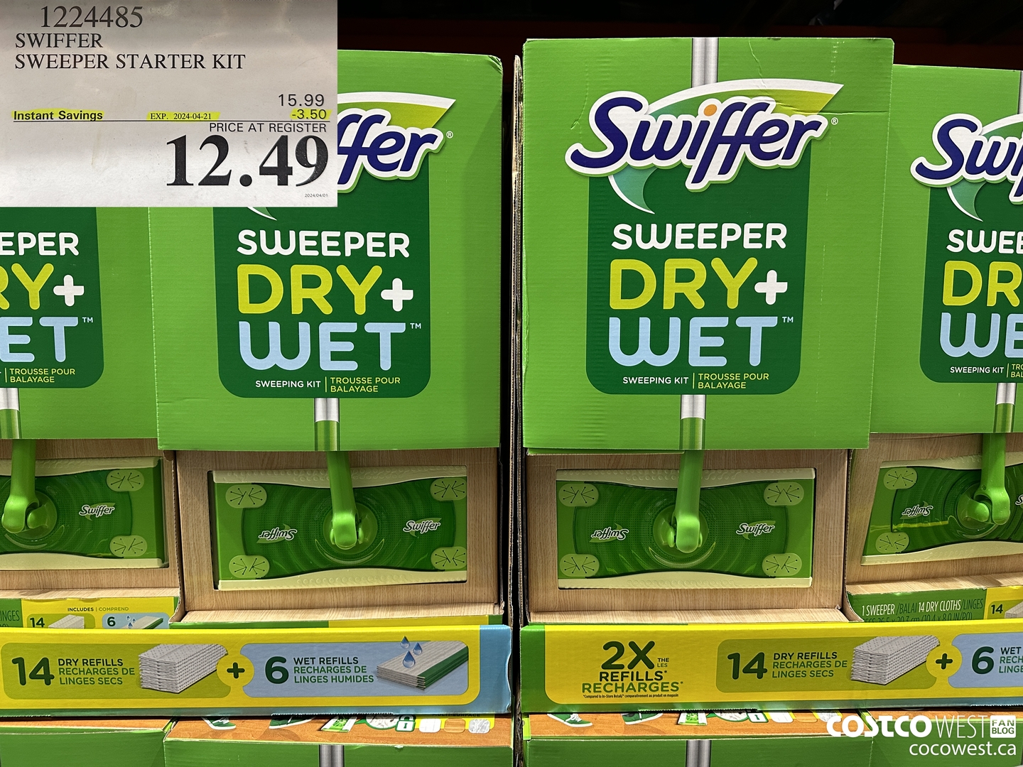 1224485 SWIFFER SWEEPER STARTER KIT ($3.50 INSTANT SAVINGS EXPIRES ON 2024-04-21) $12.49