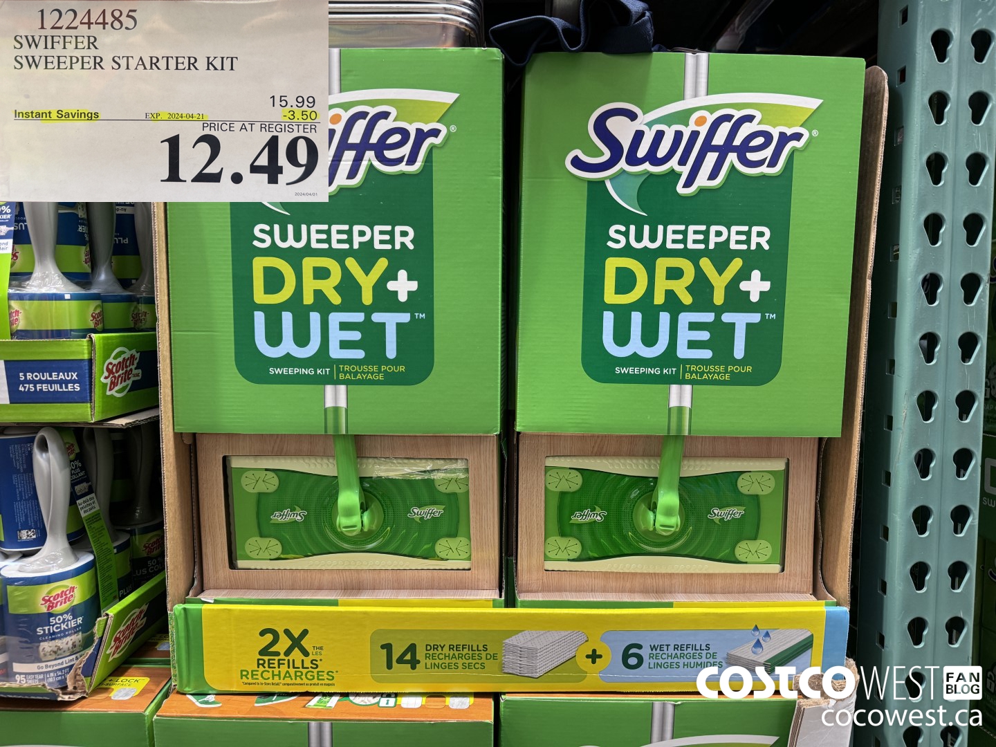 1224485 SWIFFER SWEEPER STARTER KIT ($3.50 INSTANT SAVINGS EXPIRES ON 2024-04-21) $12.49