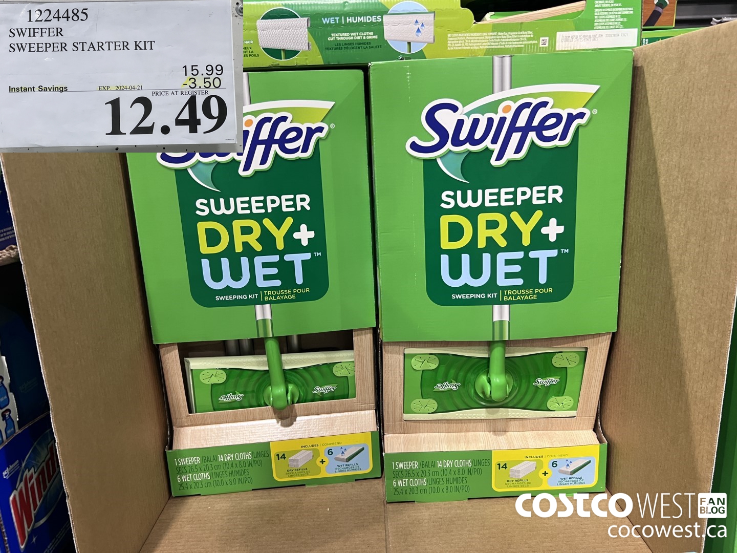 1224485 SWIFFER SWEEPER STARTER KIT ($3.50 INSTANT SAVINGS EXPIRES ON 2024-04-21) $12.49