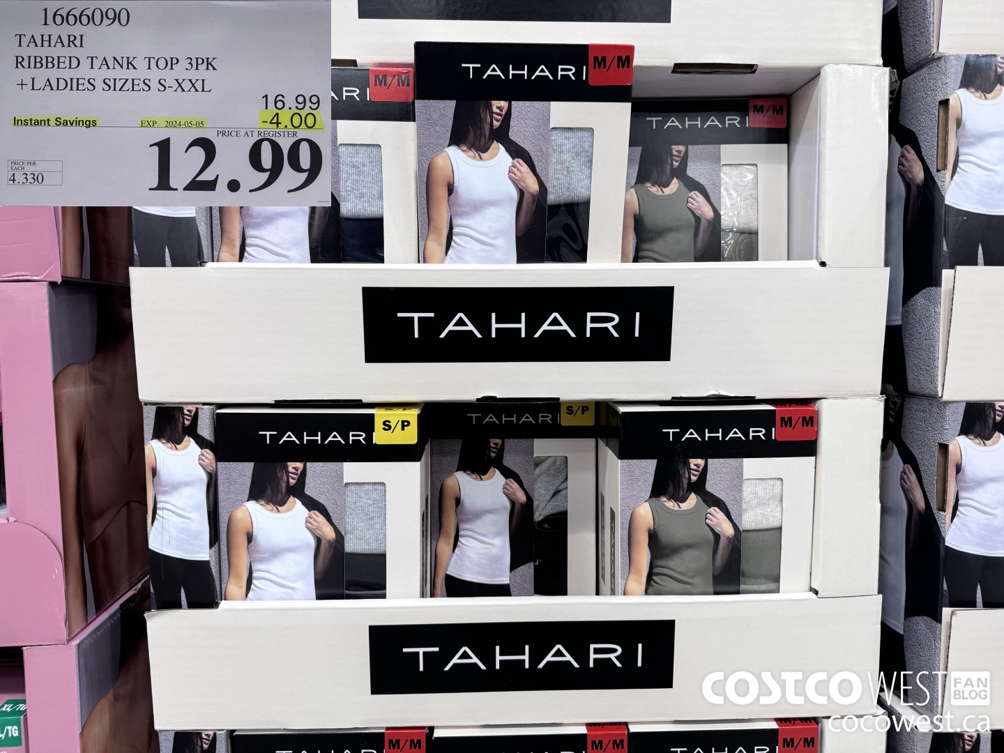 1666090 TAHARI RIBBED TANK TOP 3PK LADIES SIZES S-XXL ($4.00 INSTANT SAVINGS EXPIRES ON 2024-05-05) $12.99