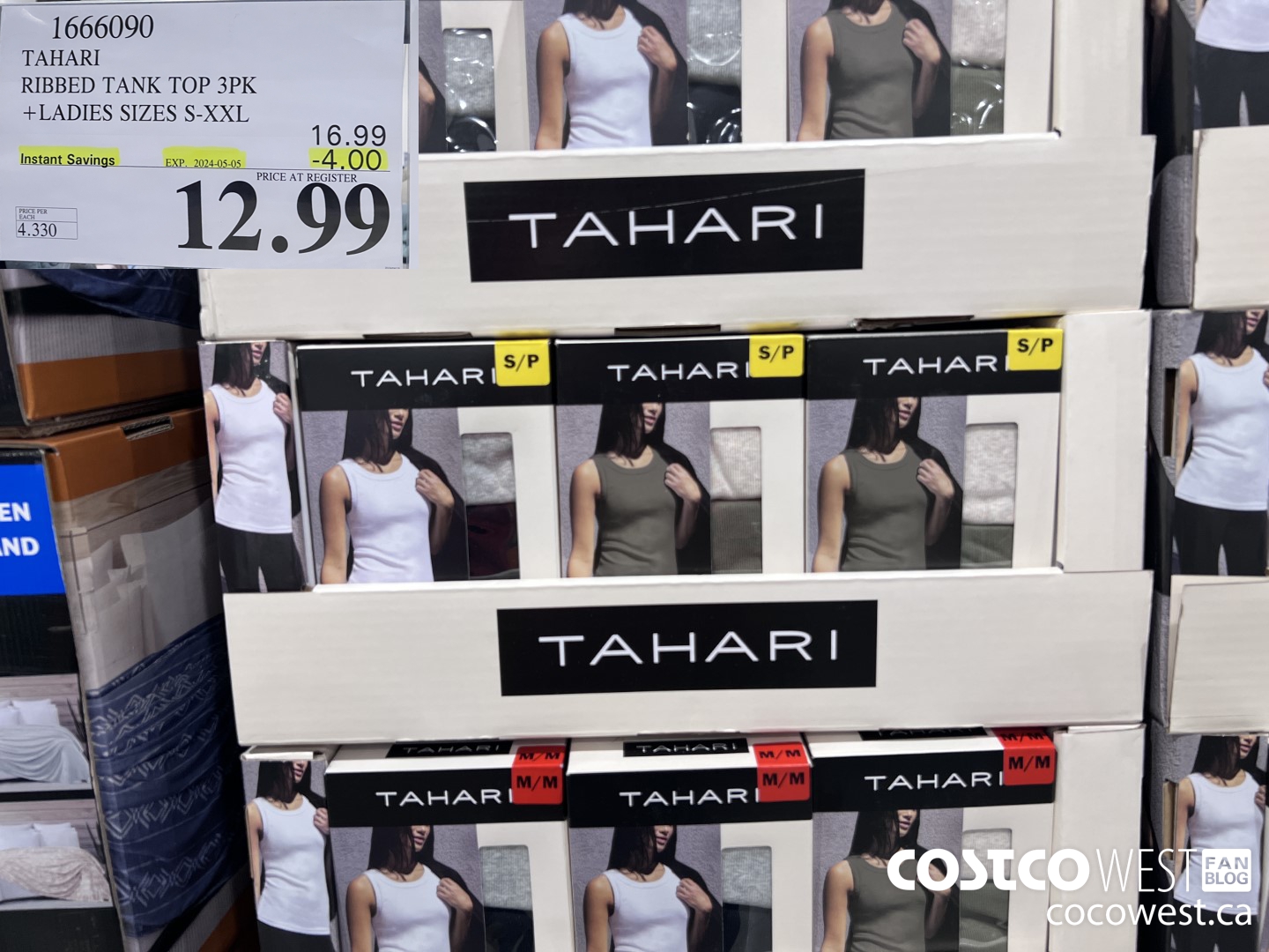 1666090 TAHARI RIBBED TANK TOP 3PK LADIES SIZES S-XXL ($4.00 INSTANT SAVINGS EXPIRES ON 2024-05-05) $12.99